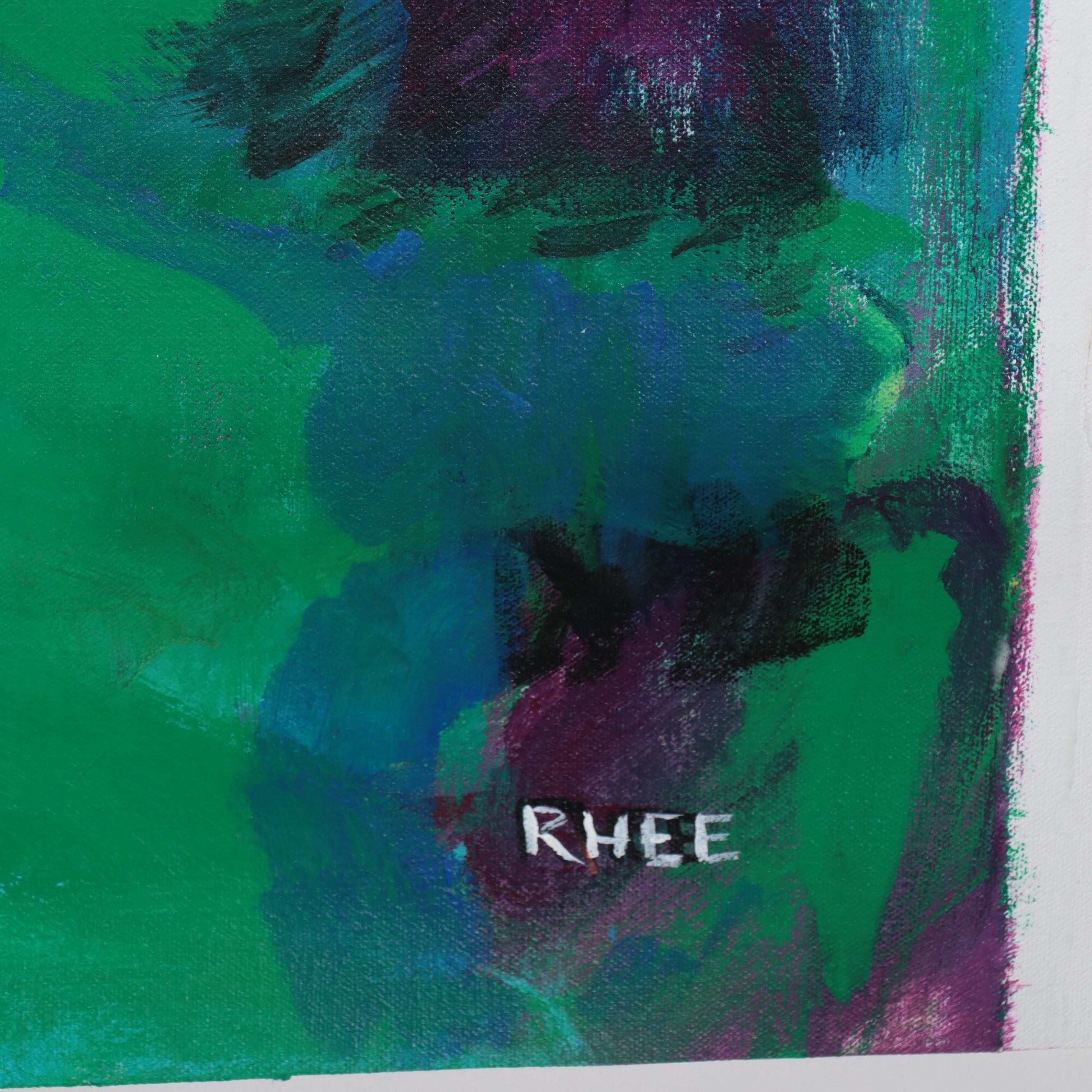 Rhee Lightner Abstract Acrylic Painting "In Bloom"