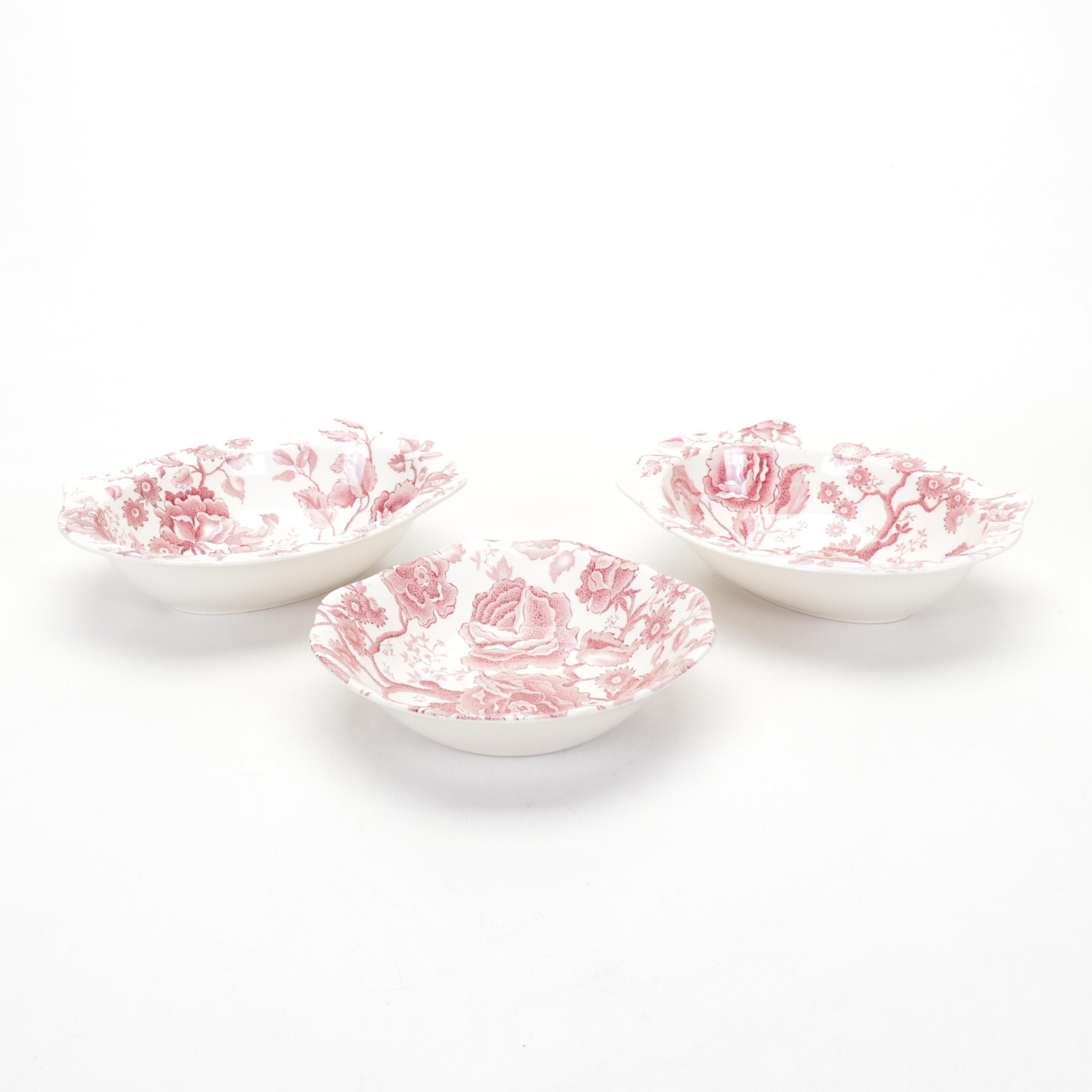 Johnson Bros. "English Chippendale Red Pink" Dinnerware, 1935-1965