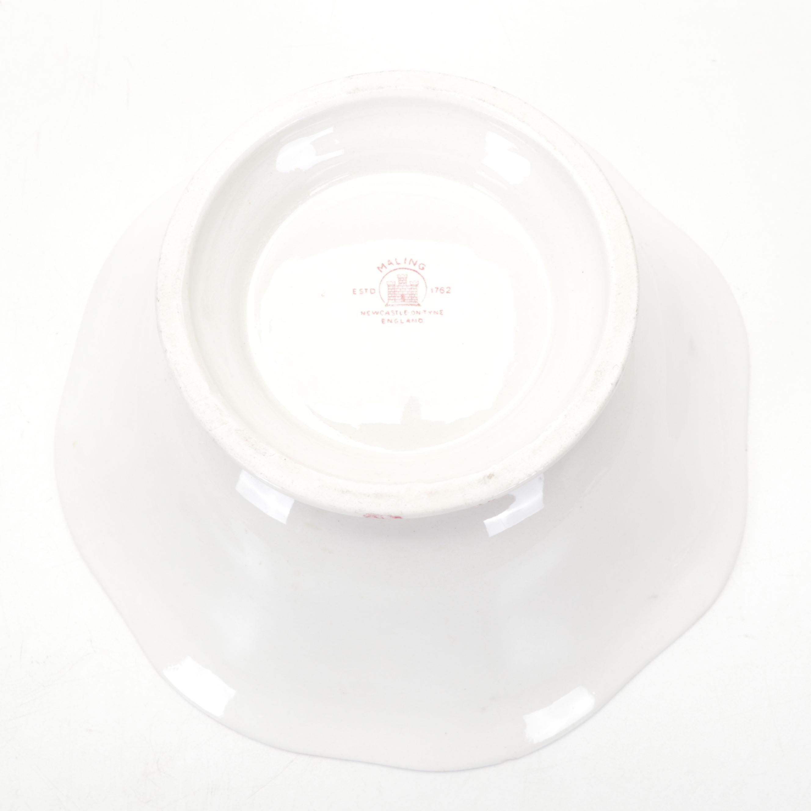 Johnson Bros. "English Chippendale Red Pink" Dinnerware, 1935-1965