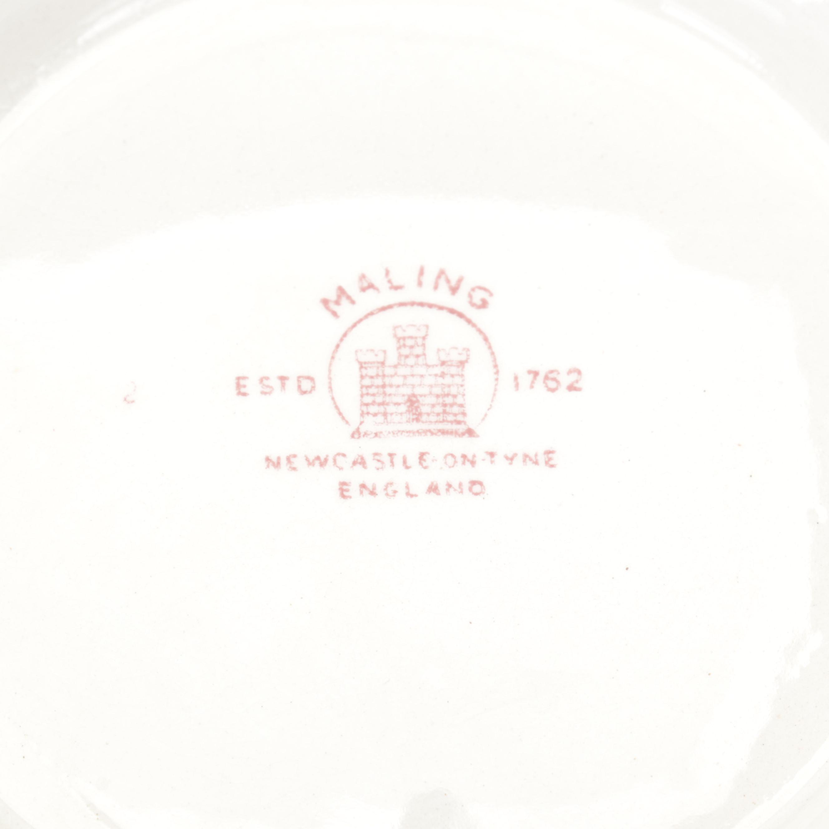 Johnson Bros. "English Chippendale Red Pink" Dinnerware, 1935-1965