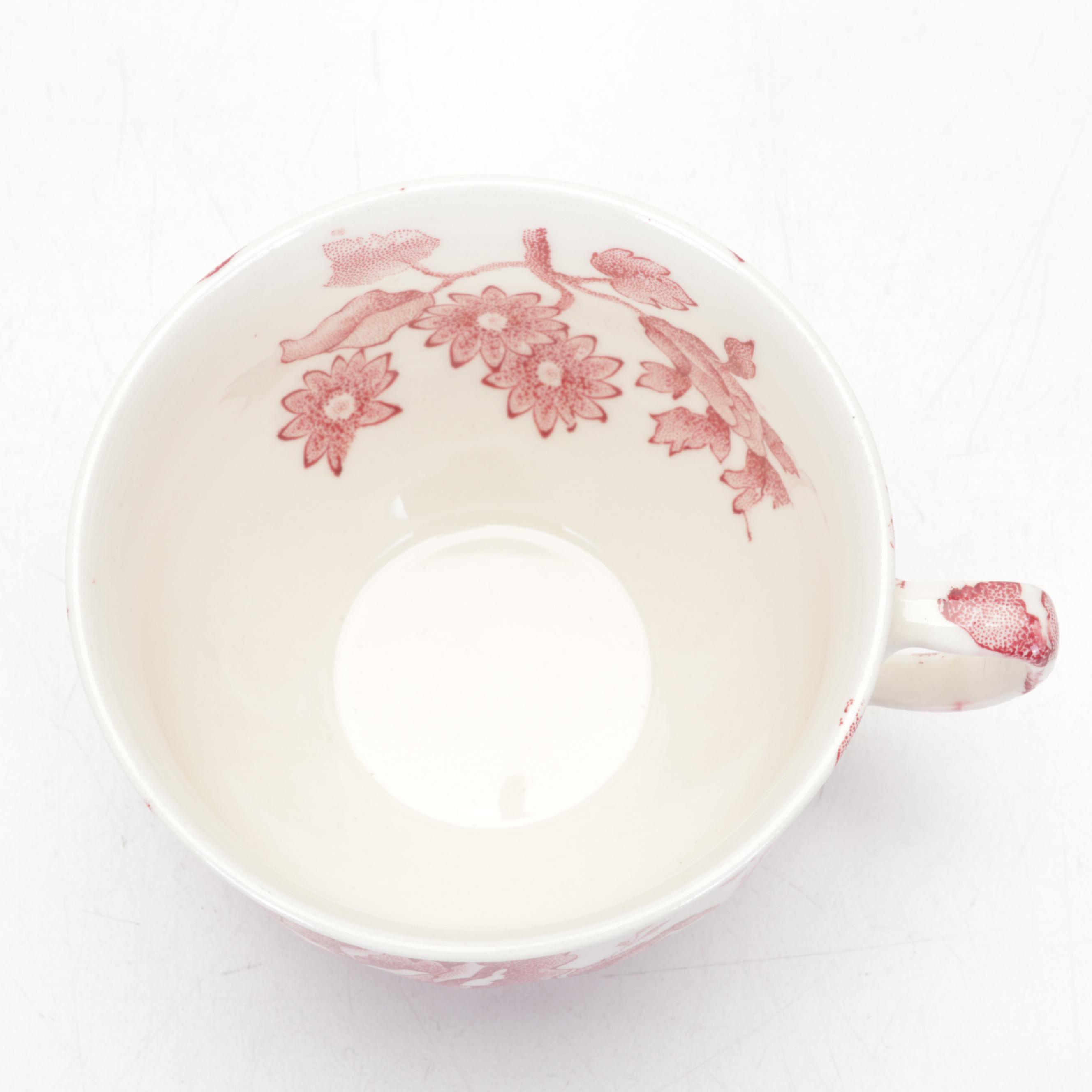 Johnson Bros. "English Chippendale Red Pink" Dinnerware, 1935-1965