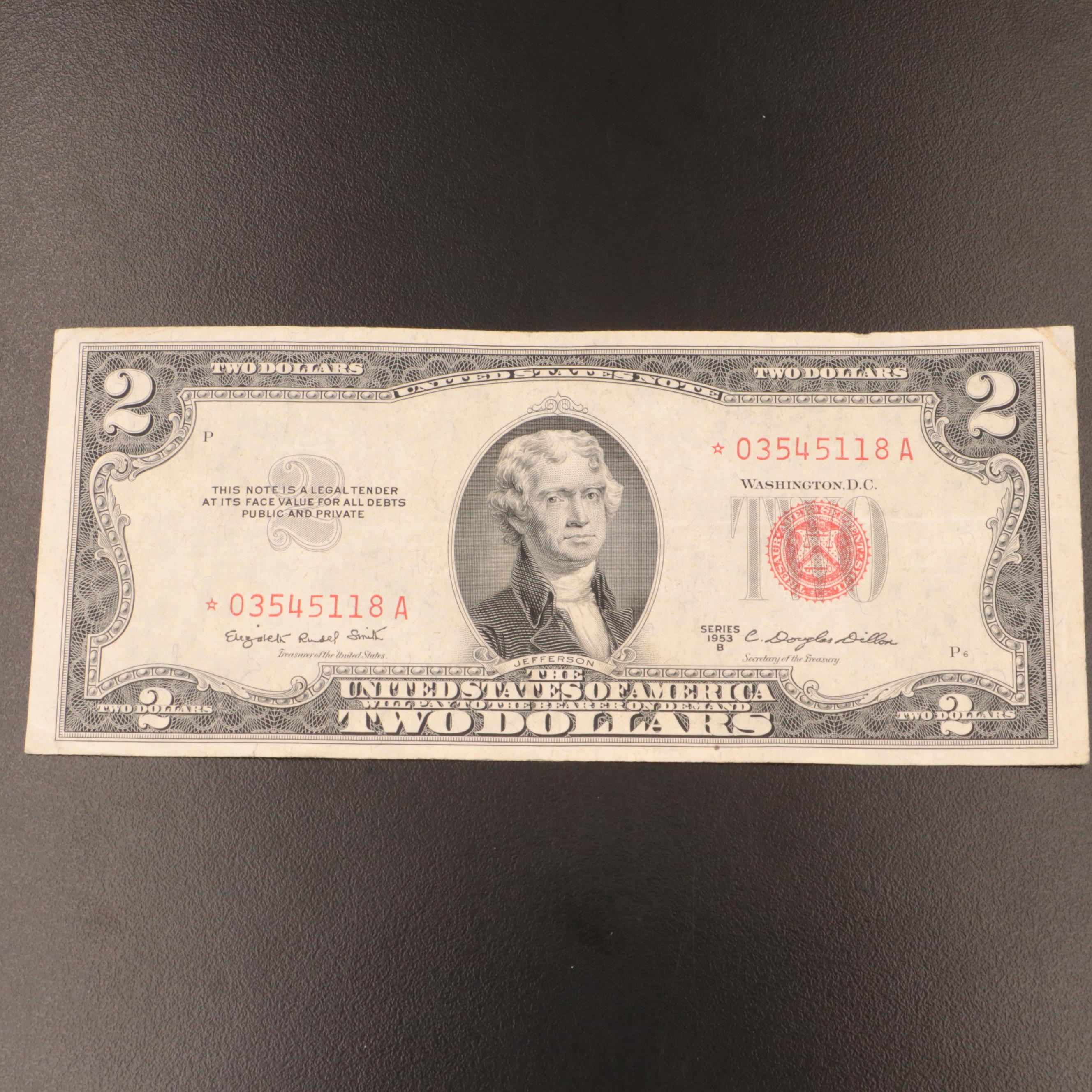 Seven $2 "Star Note" Legal Tender Notes