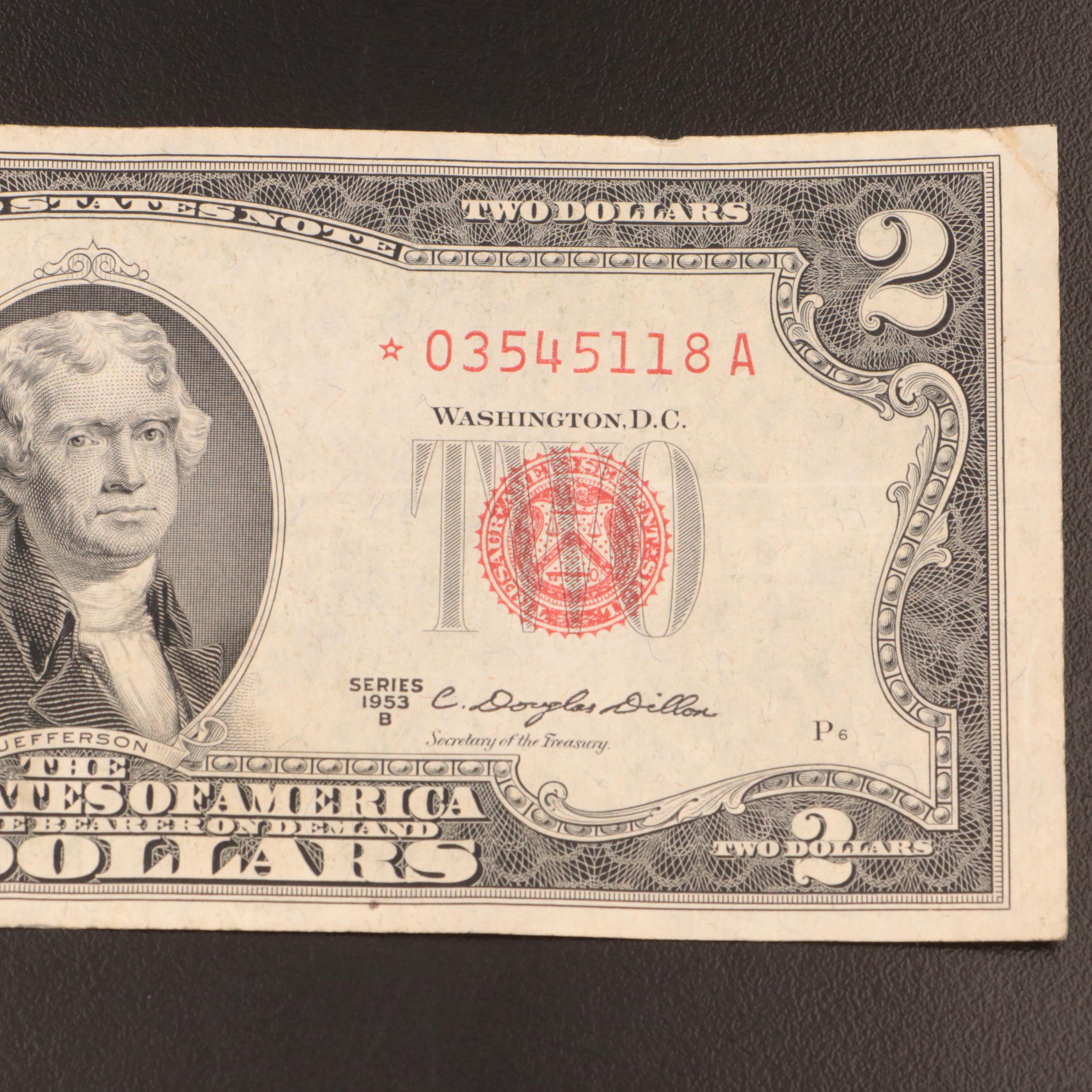 Seven $2 "Star Note" Legal Tender Notes