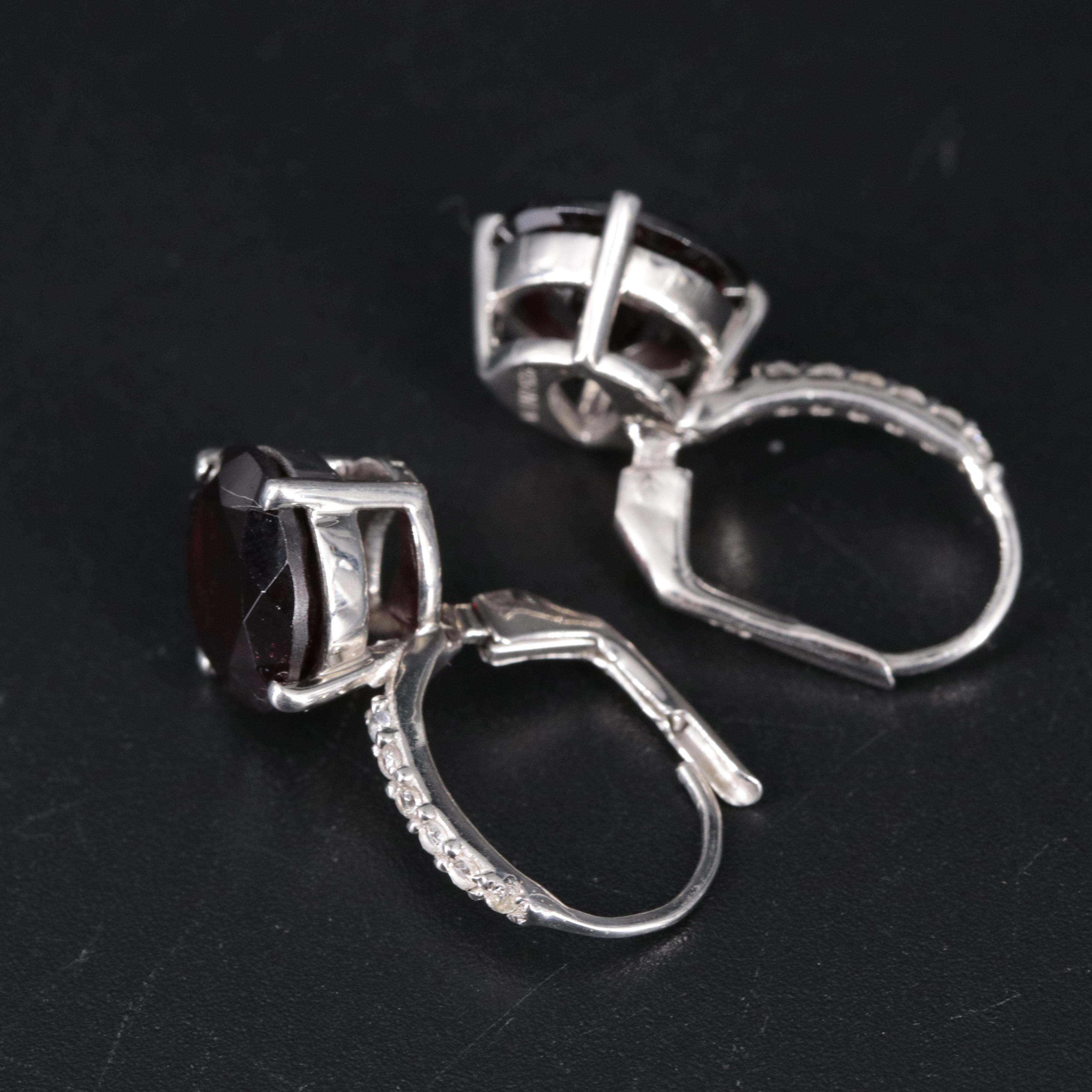 Sterling Silver Garnet Earrings