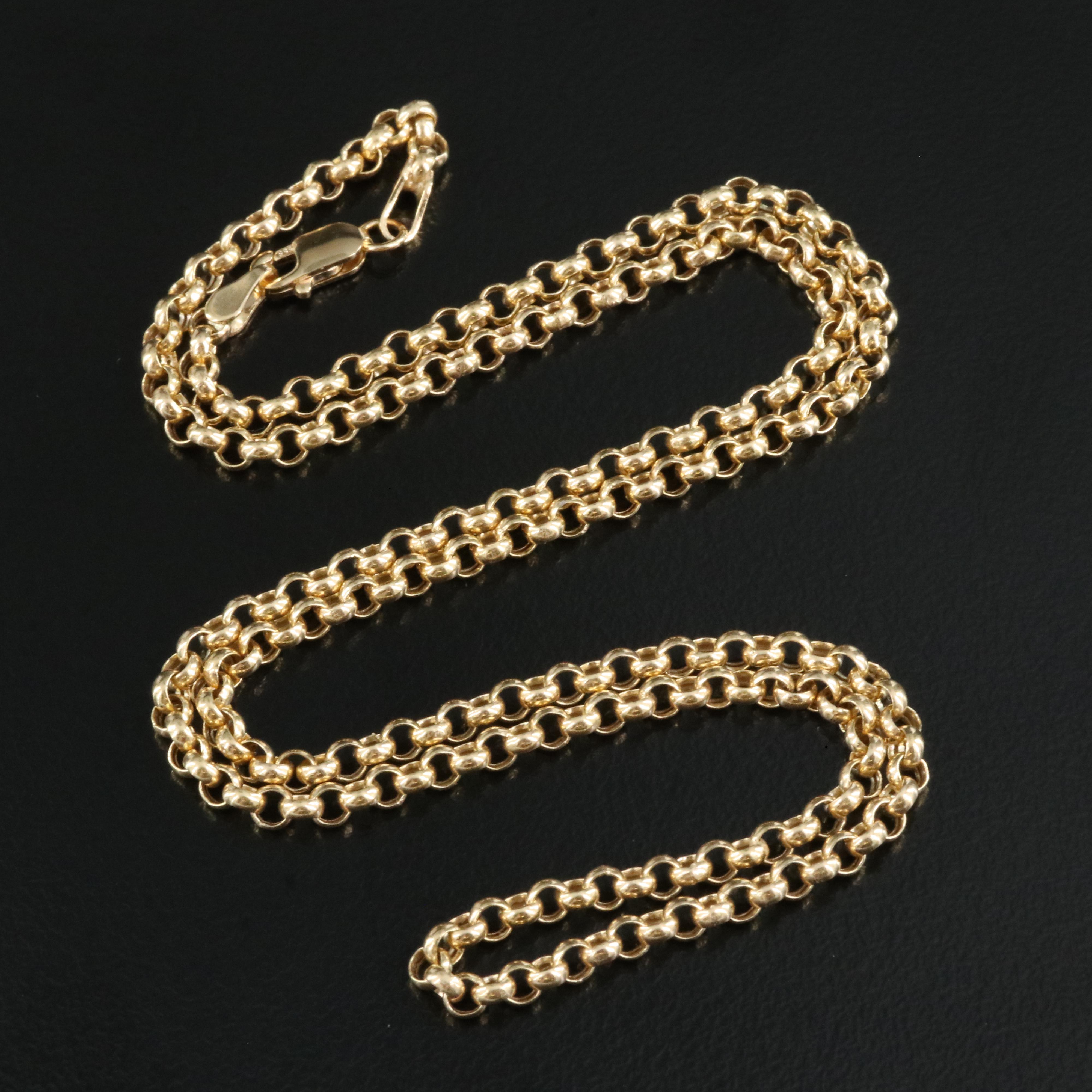 Italian 14K Rolo Chain