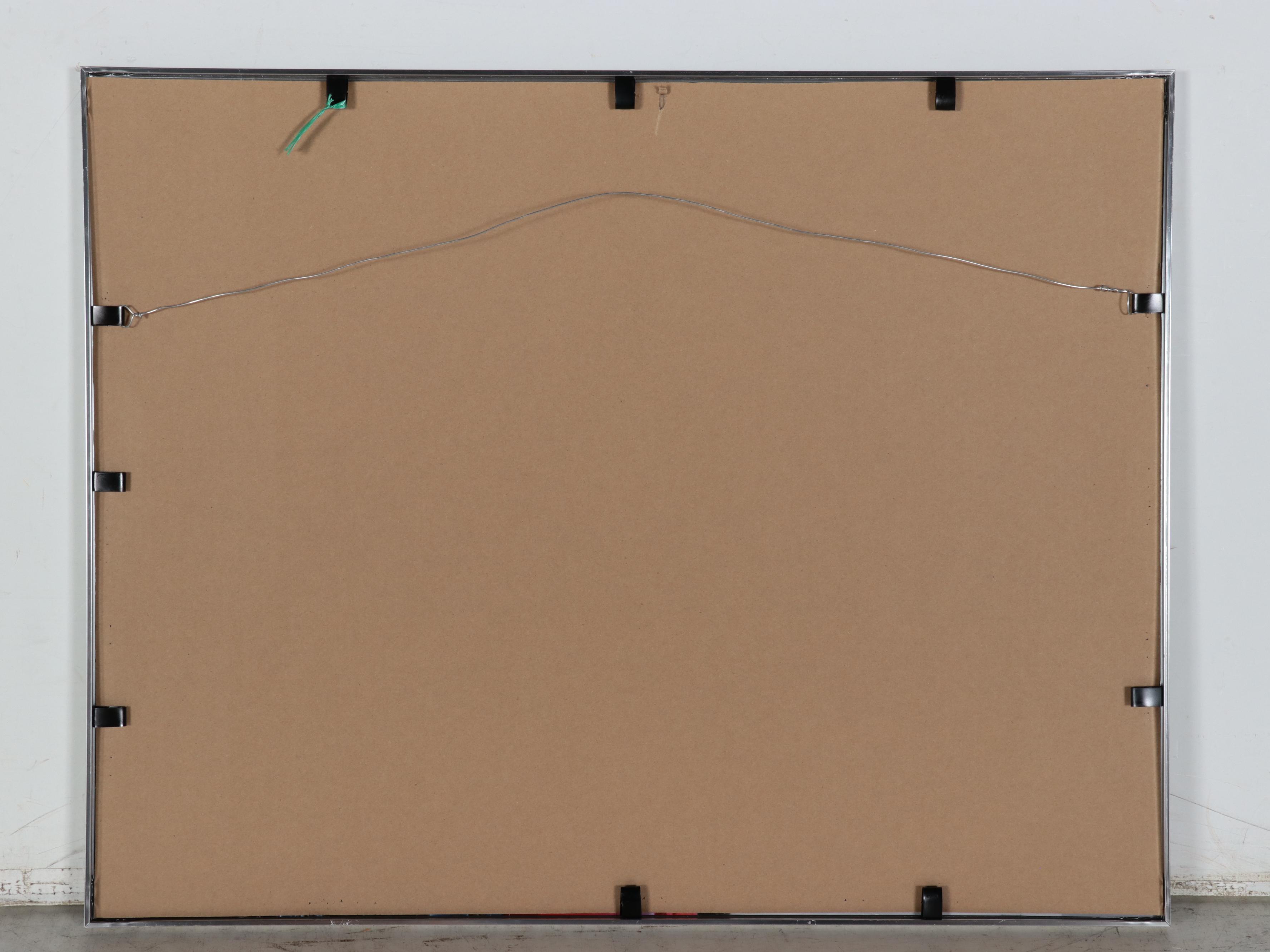 Lynn Charles Foster Abstract Ink Wash and Graphite Industrial Scene, 1983