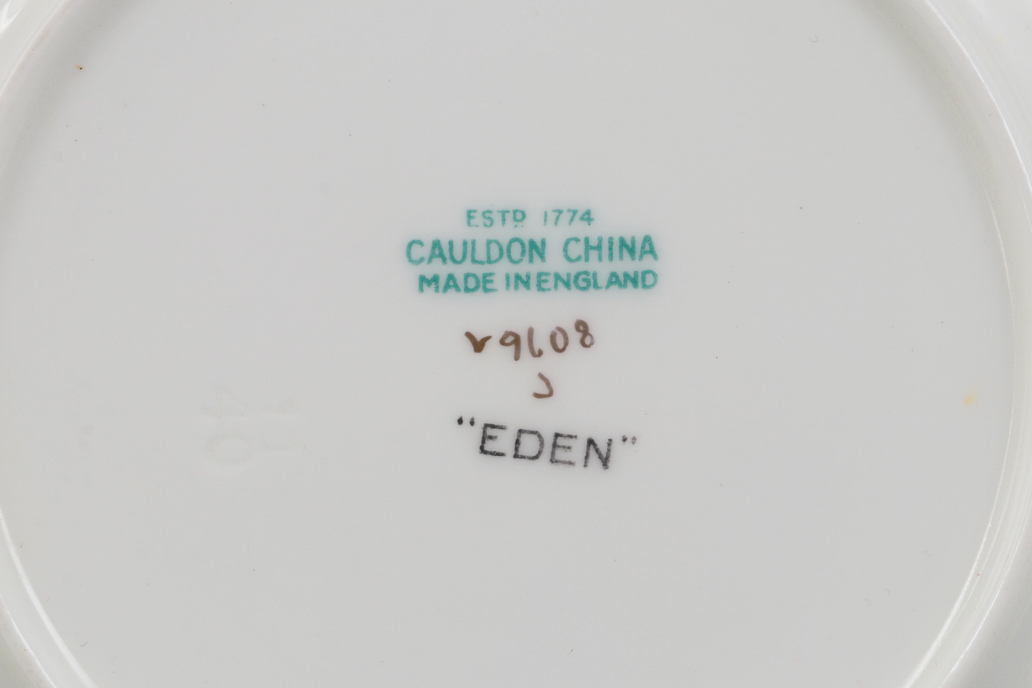 Royal Cauldon English Bone China "Eden" and Coalport Gilt Accented Dinnerware