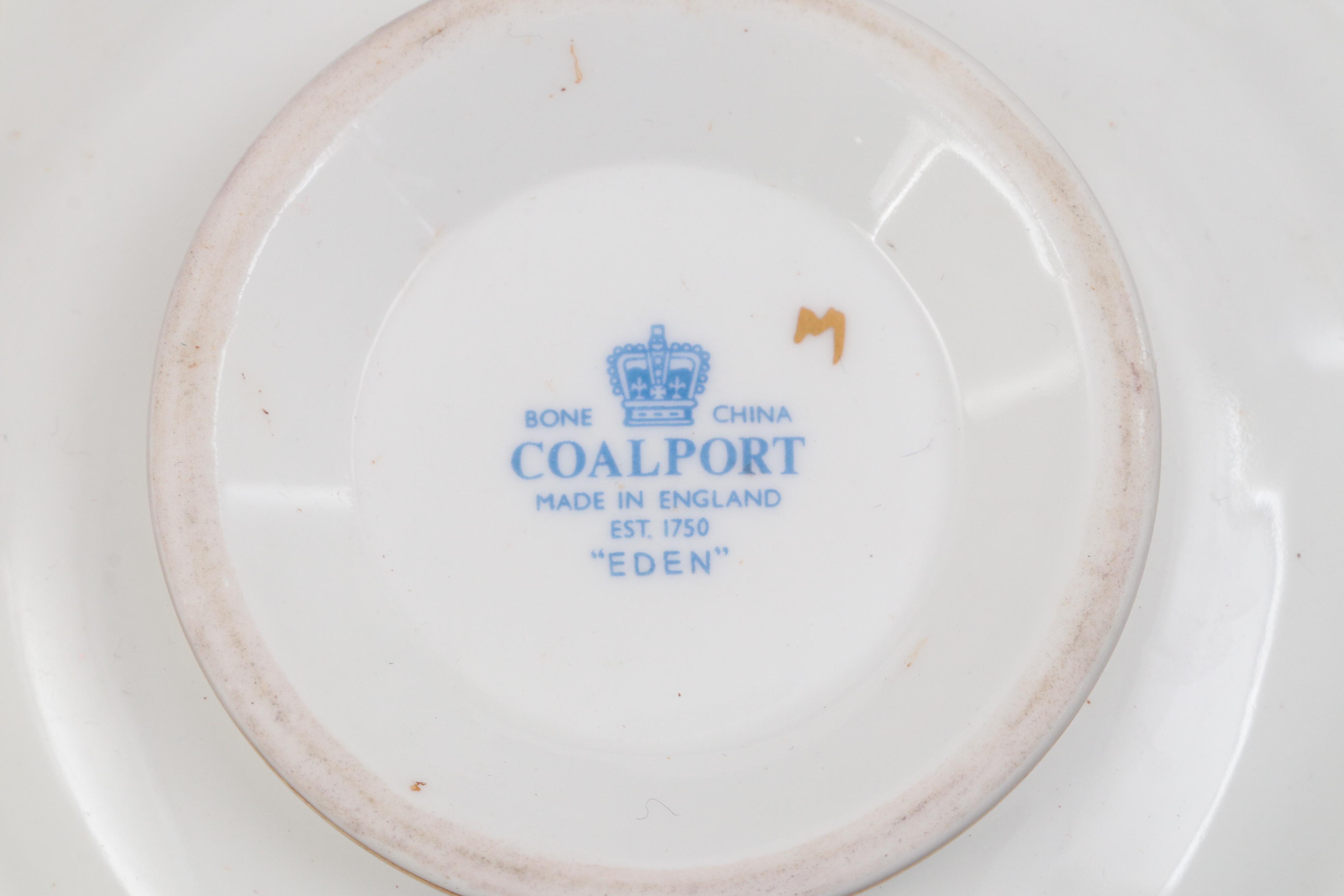 Royal Cauldon English Bone China "Eden" and Coalport Gilt Accented Dinnerware