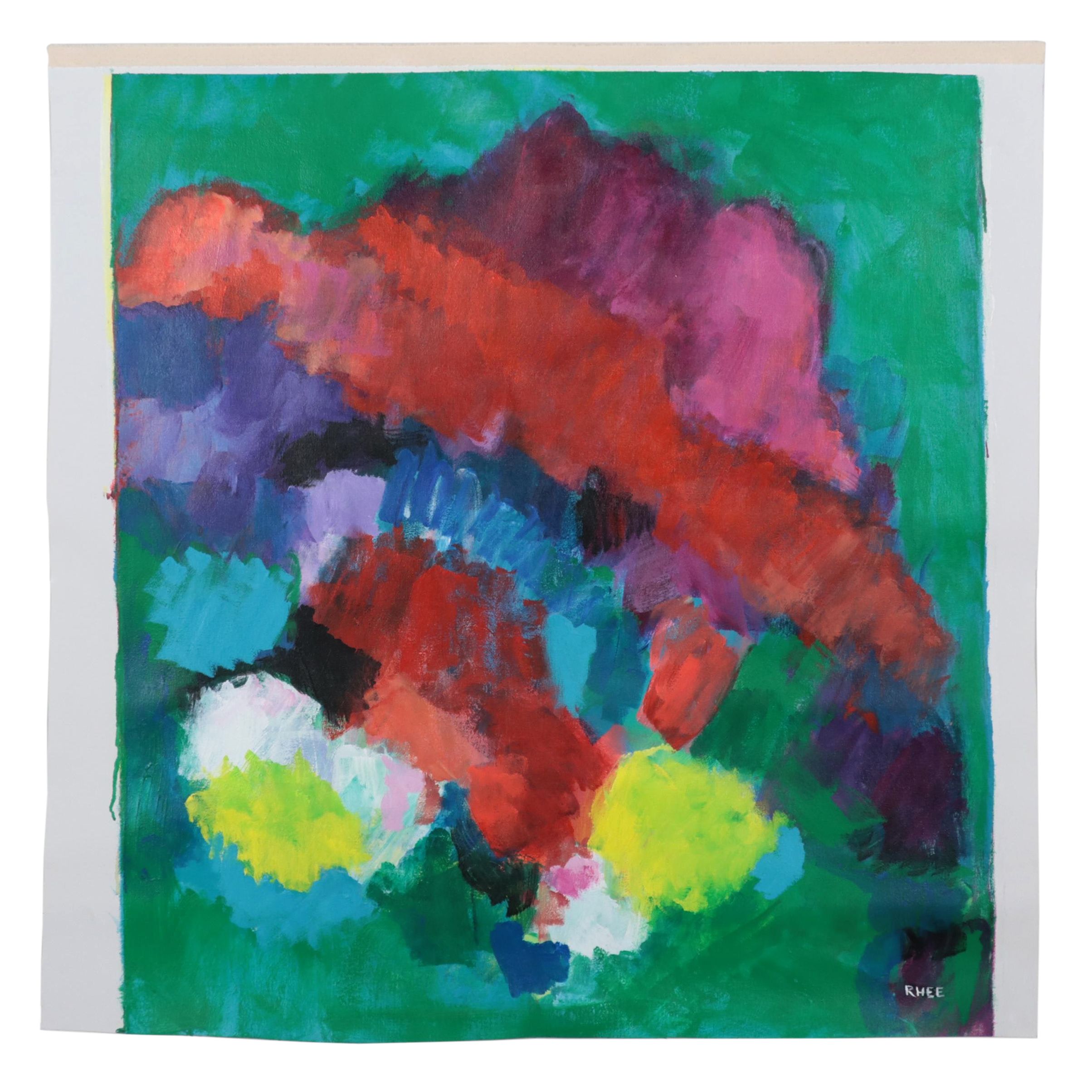 Rhee Lightner Abstract Acrylic Painting "In Bloom"