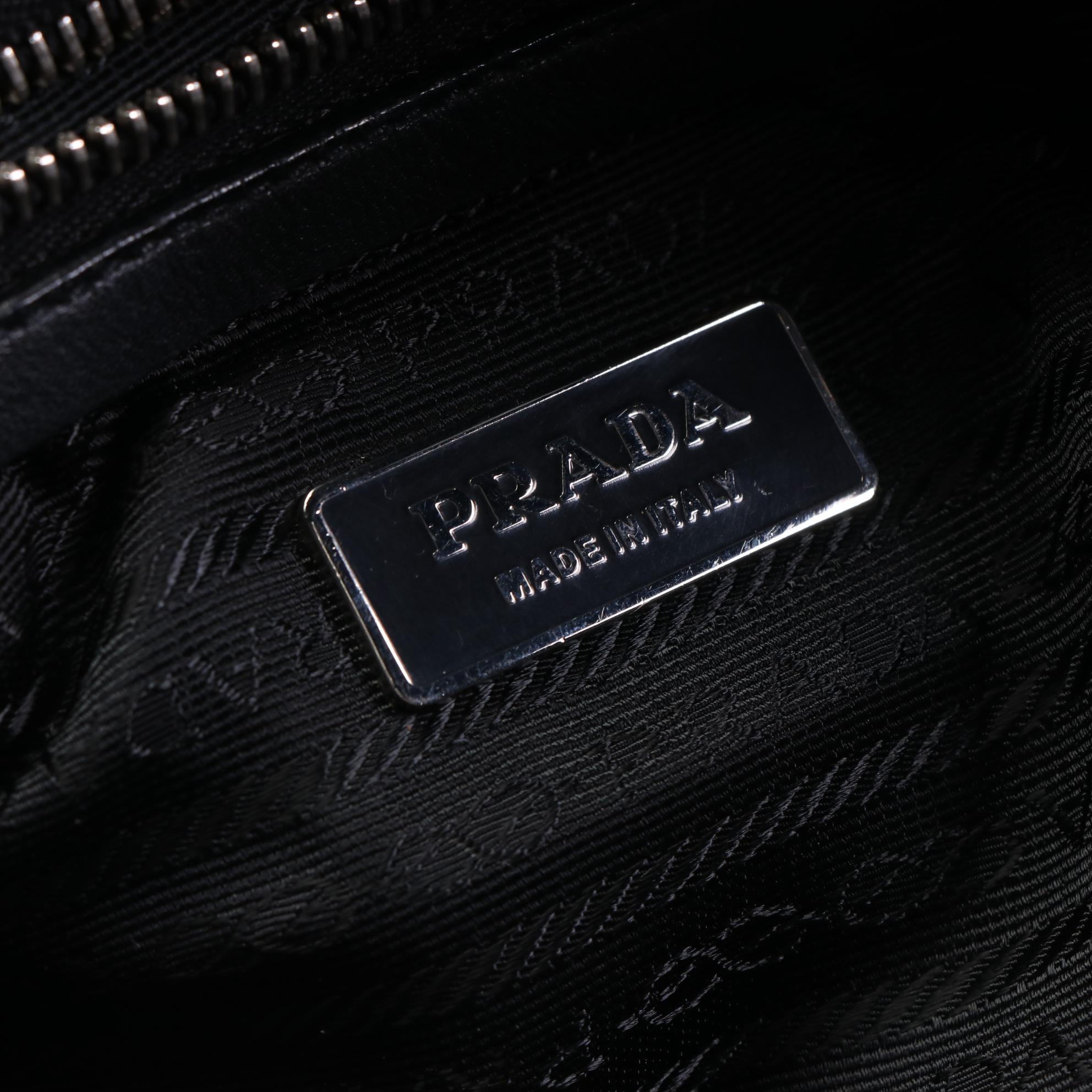 Prada Leather Top Flap Shoulder Bag