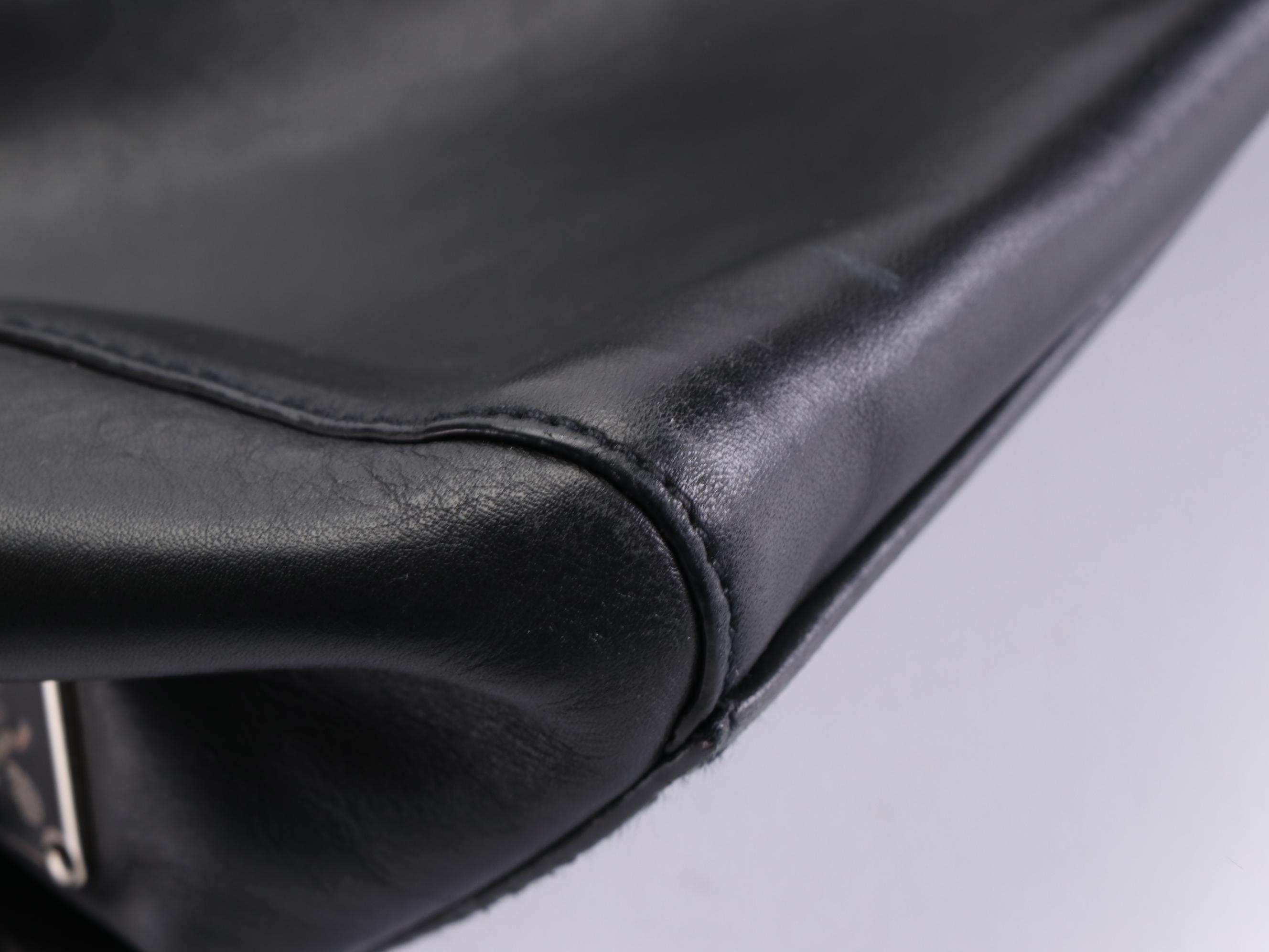 Prada Leather Top Flap Shoulder Bag