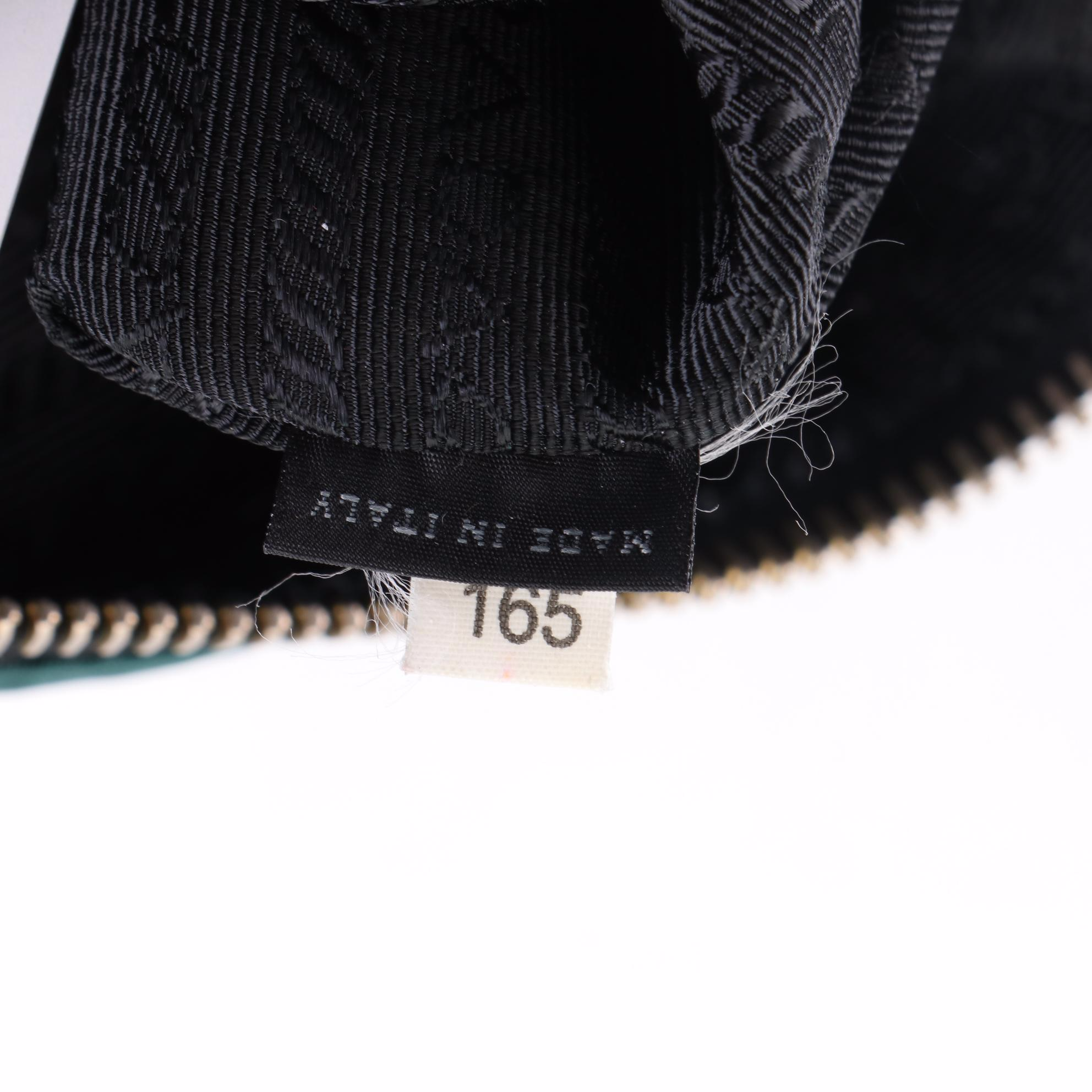 Prada Medium Crossbody in Green Nylon Gabardine and Saffiano Leather