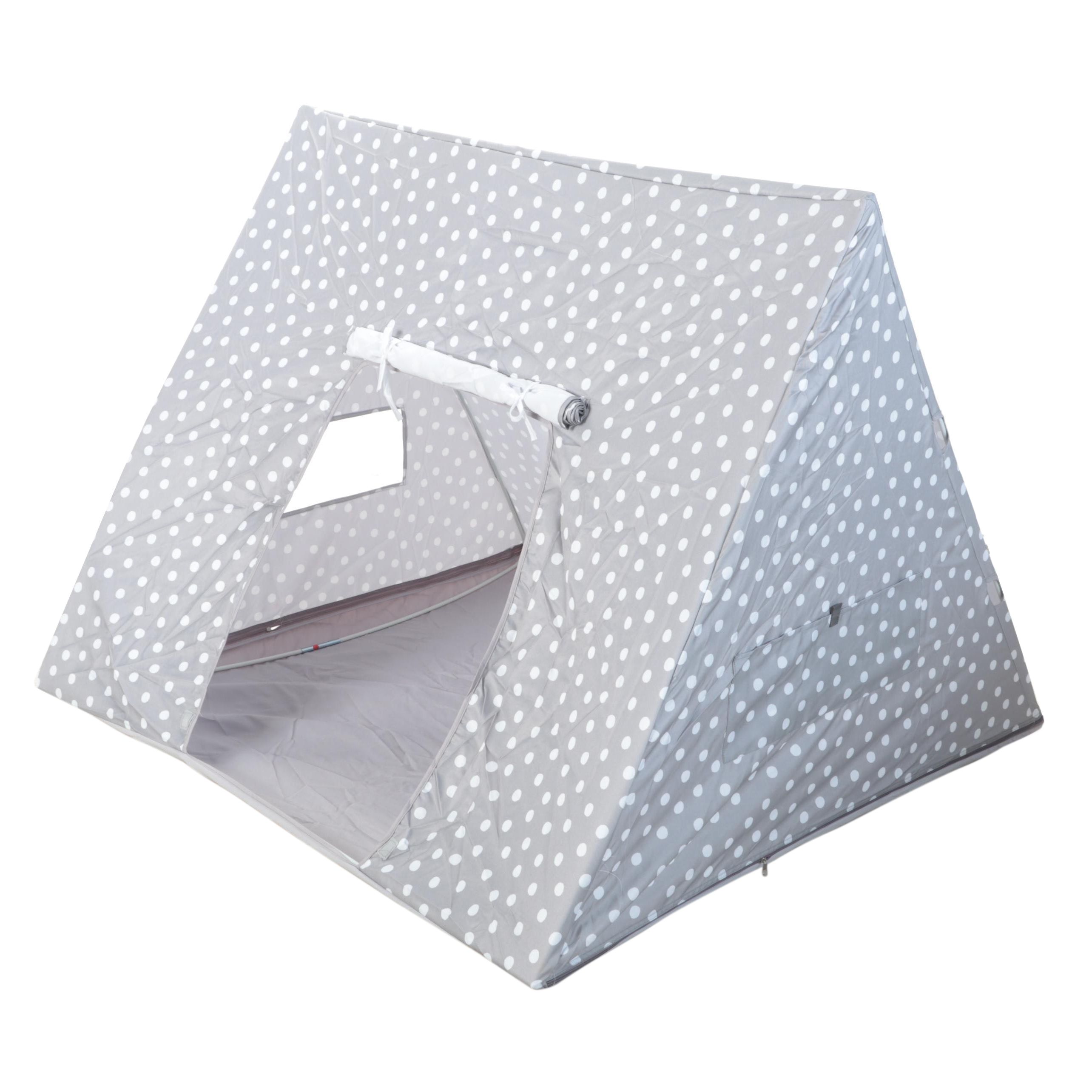 Pillowfort A-Frame Gray Dot Print Kid's Play Tent