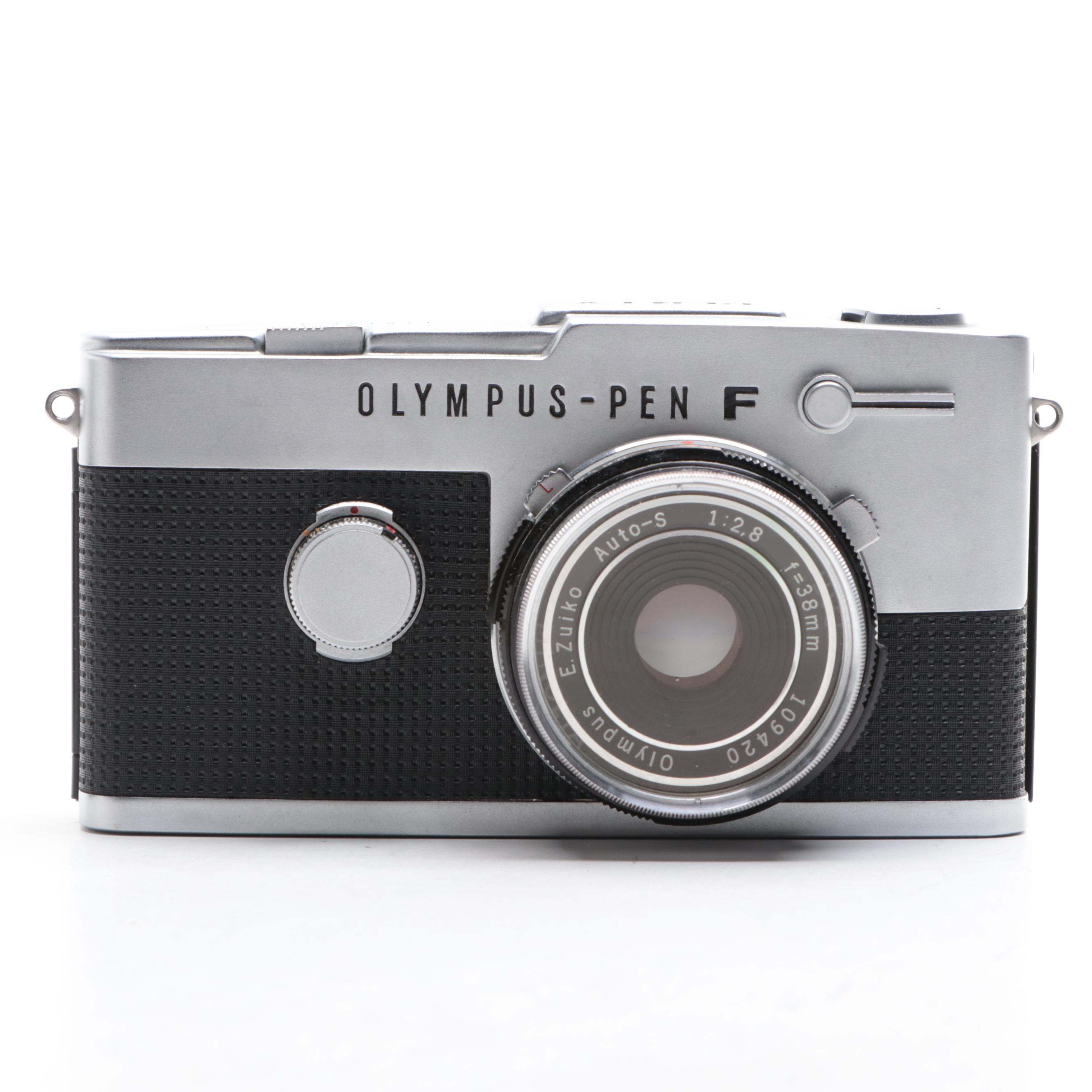 Olympus Pen-F and Minolta Hi-Matic 7SII 35 mm Cameras