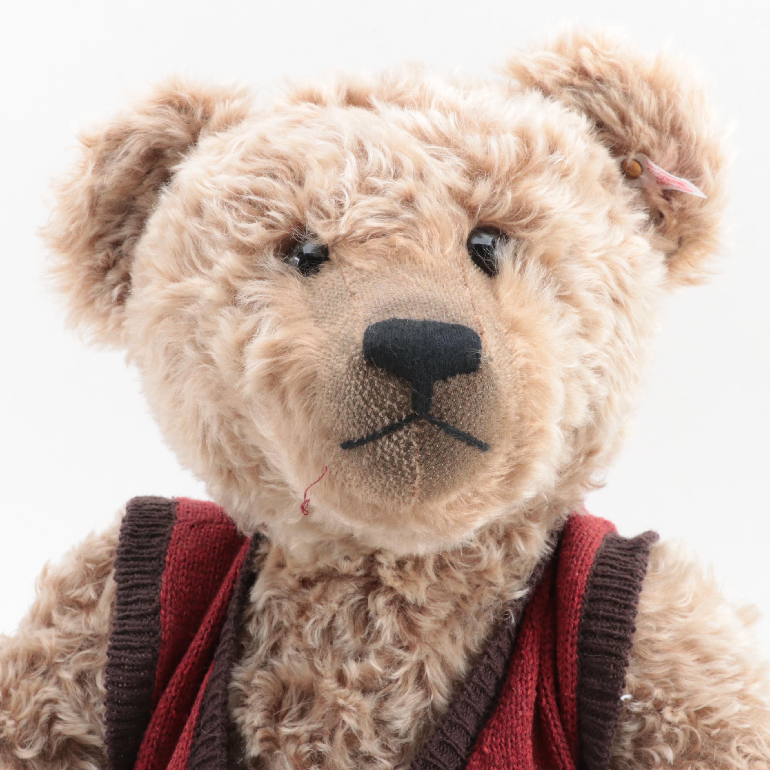 Steiff Growler Grand Papa with Teddy Baby Mohair Jointed Stuffed Bears