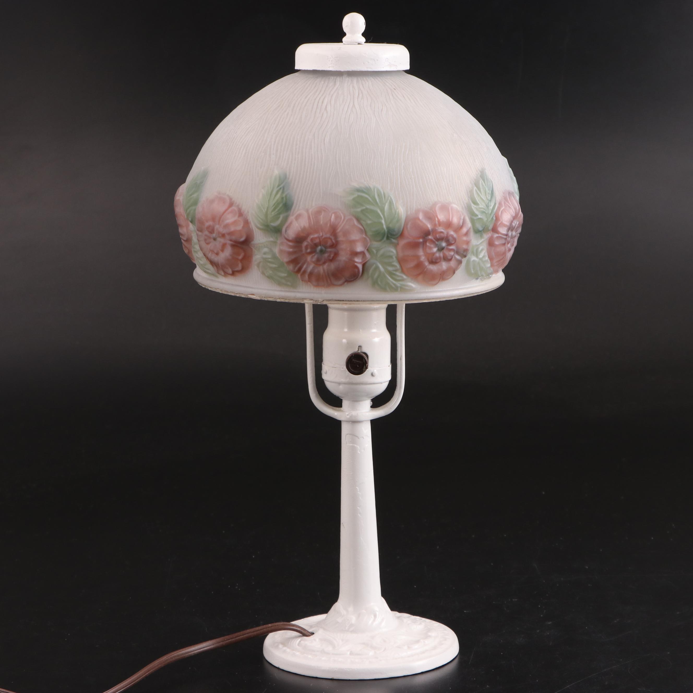 Boudoir Lamps, One Aladdin with Puffy Glass and Another with China Head Base