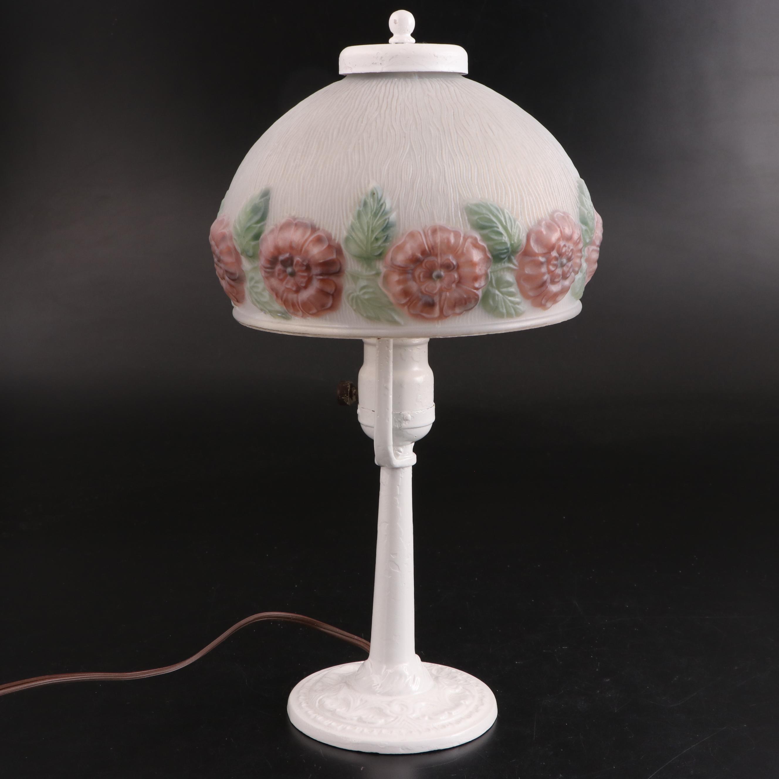Boudoir Lamps, One Aladdin with Puffy Glass and Another with China Head Base
