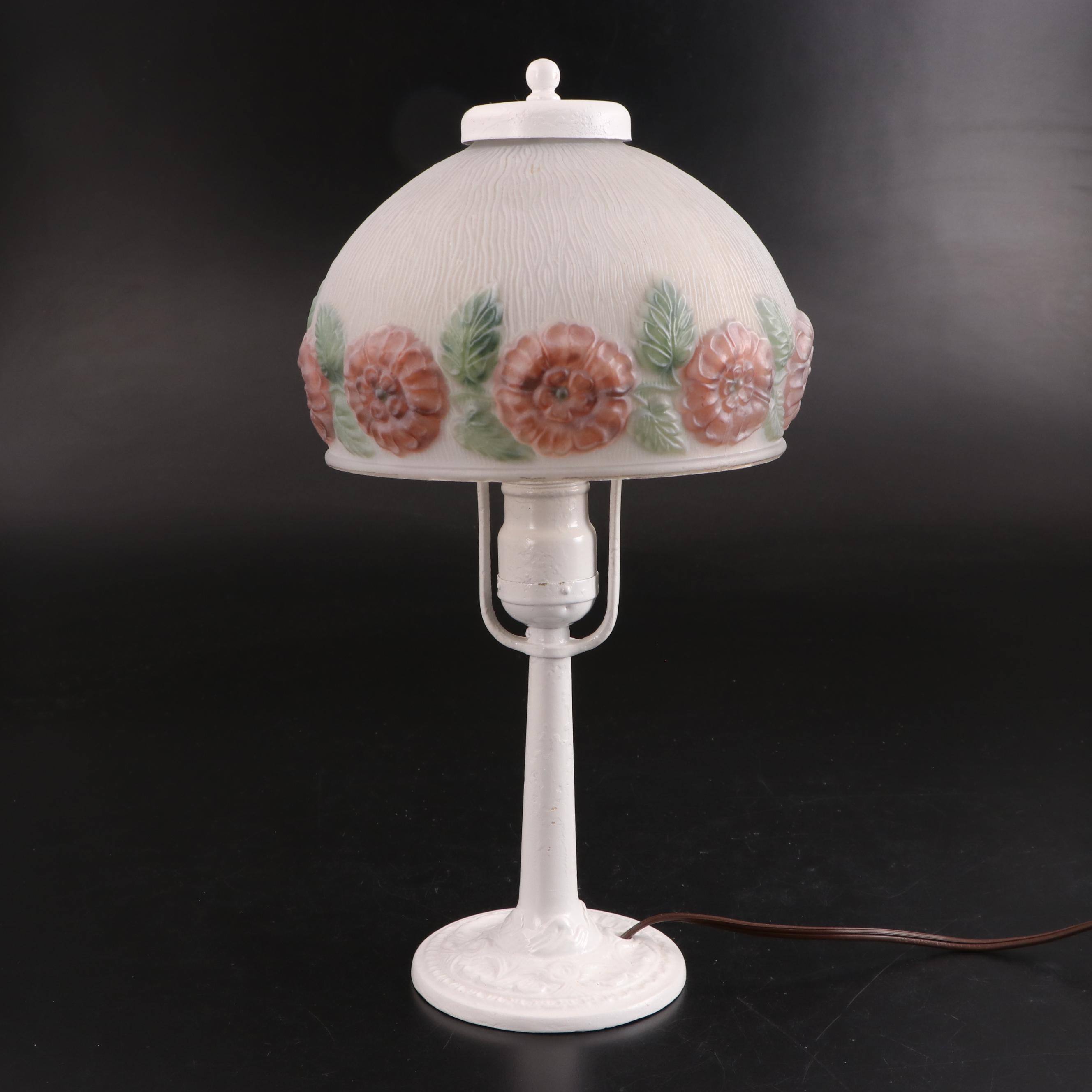 Boudoir Lamps, One Aladdin with Puffy Glass and Another with China Head Base