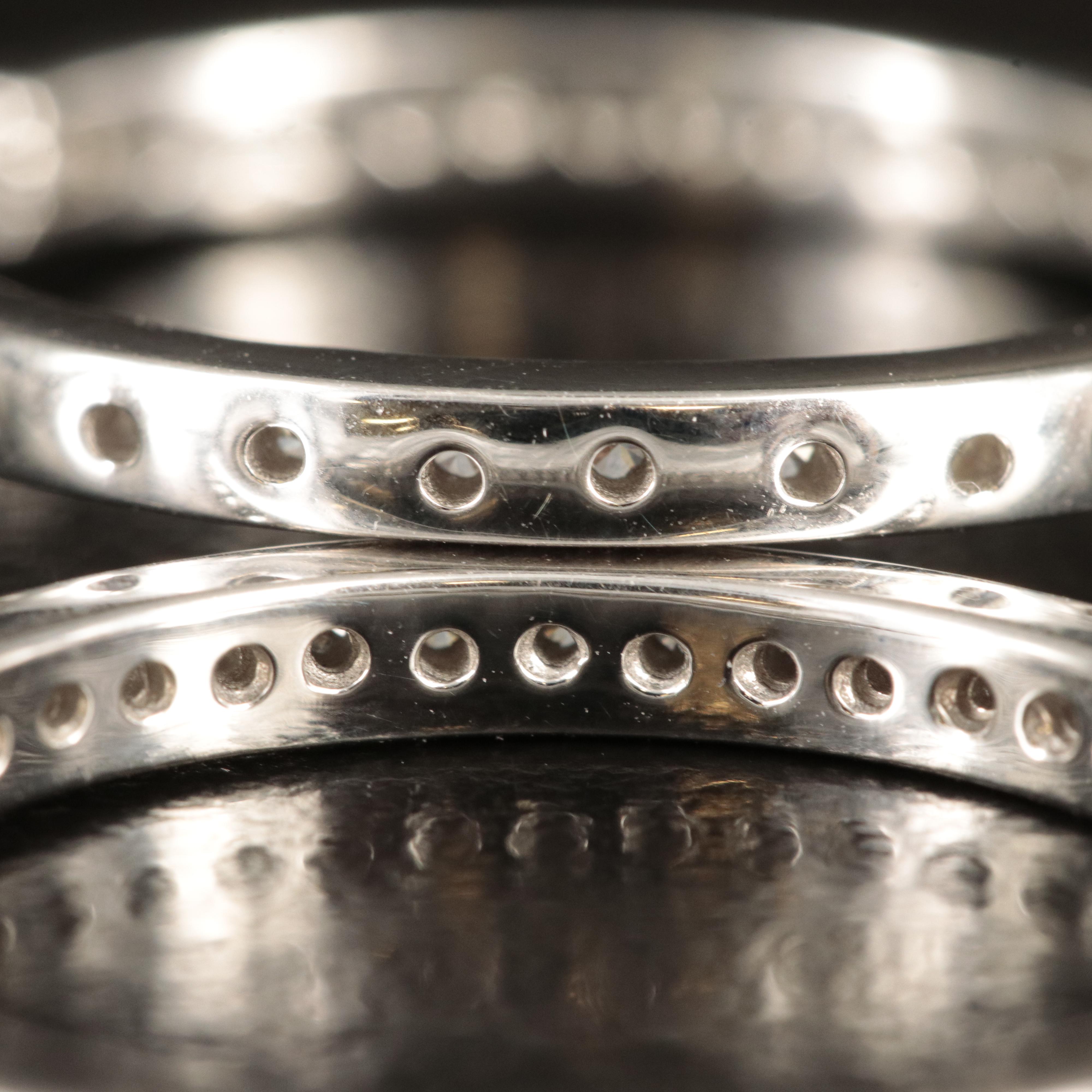 18K 0.50 CTW Diamond Inside-Out Hoop Earrings