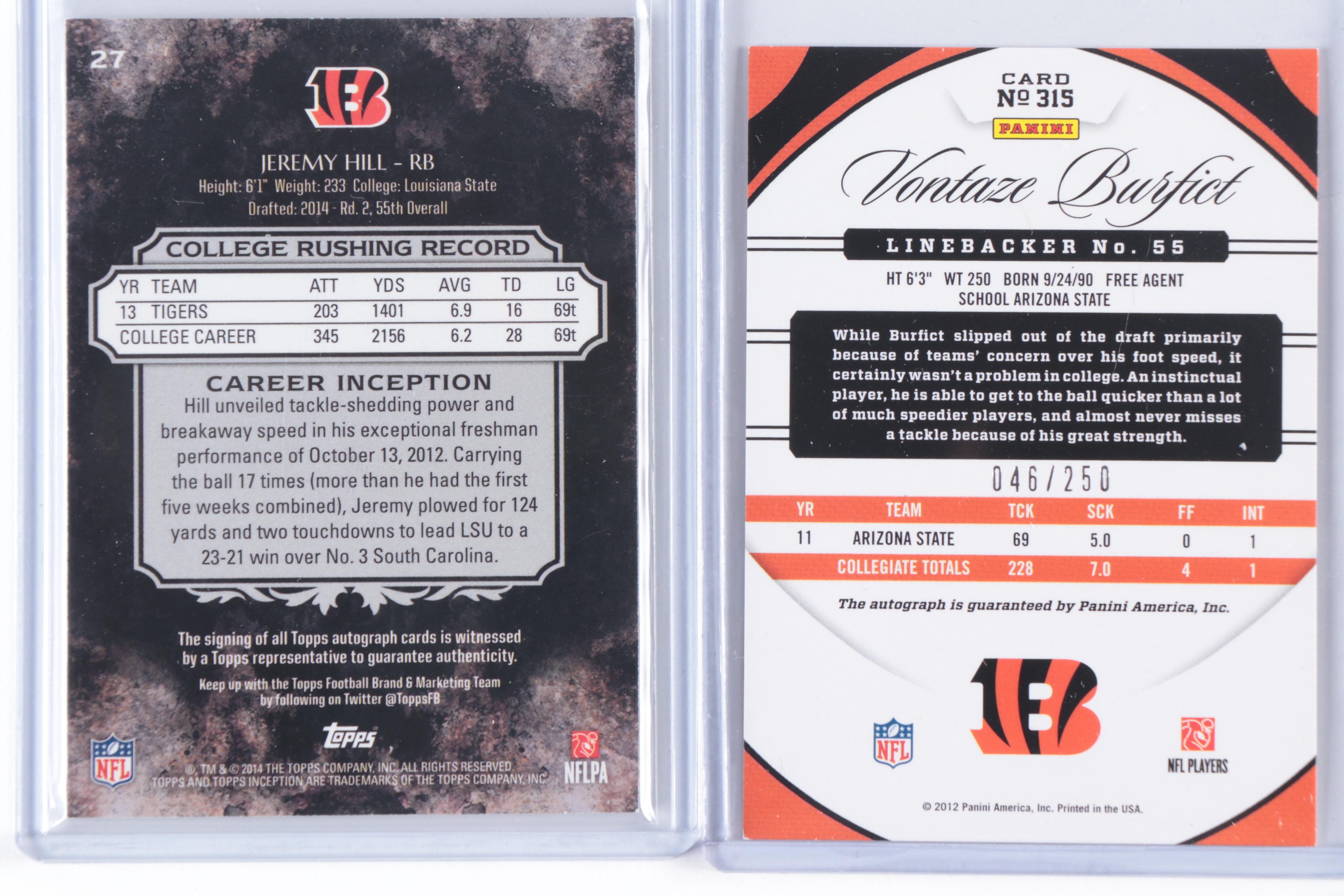 Topps, Other Bengals Football Cards with Signed, Game Used, More, 2010s–2020s