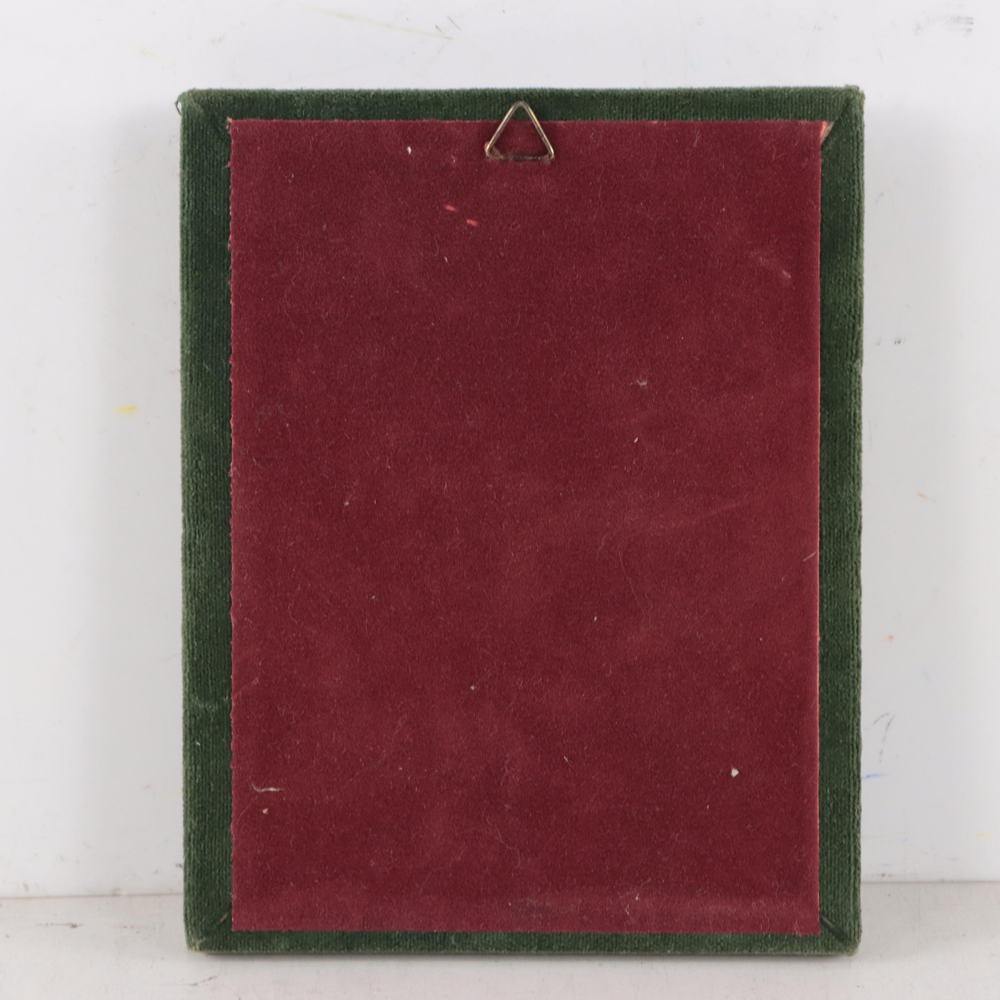 Ferro Lorenzo Murano Style Glass Bas-Relief Madonna and Child Icon