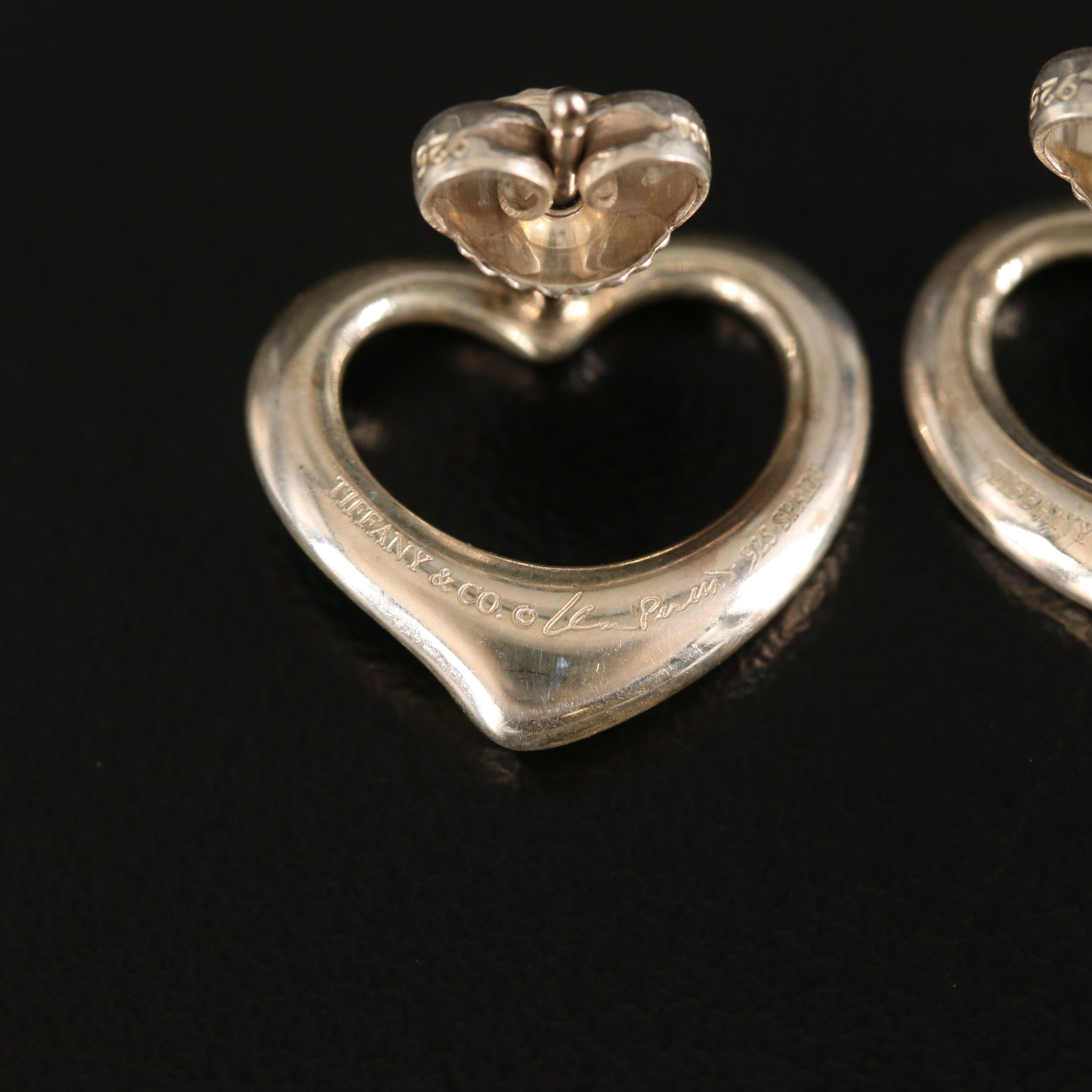 Elsa Peretti for Tiffany & Co. "Open Heart" Sterling Earrings