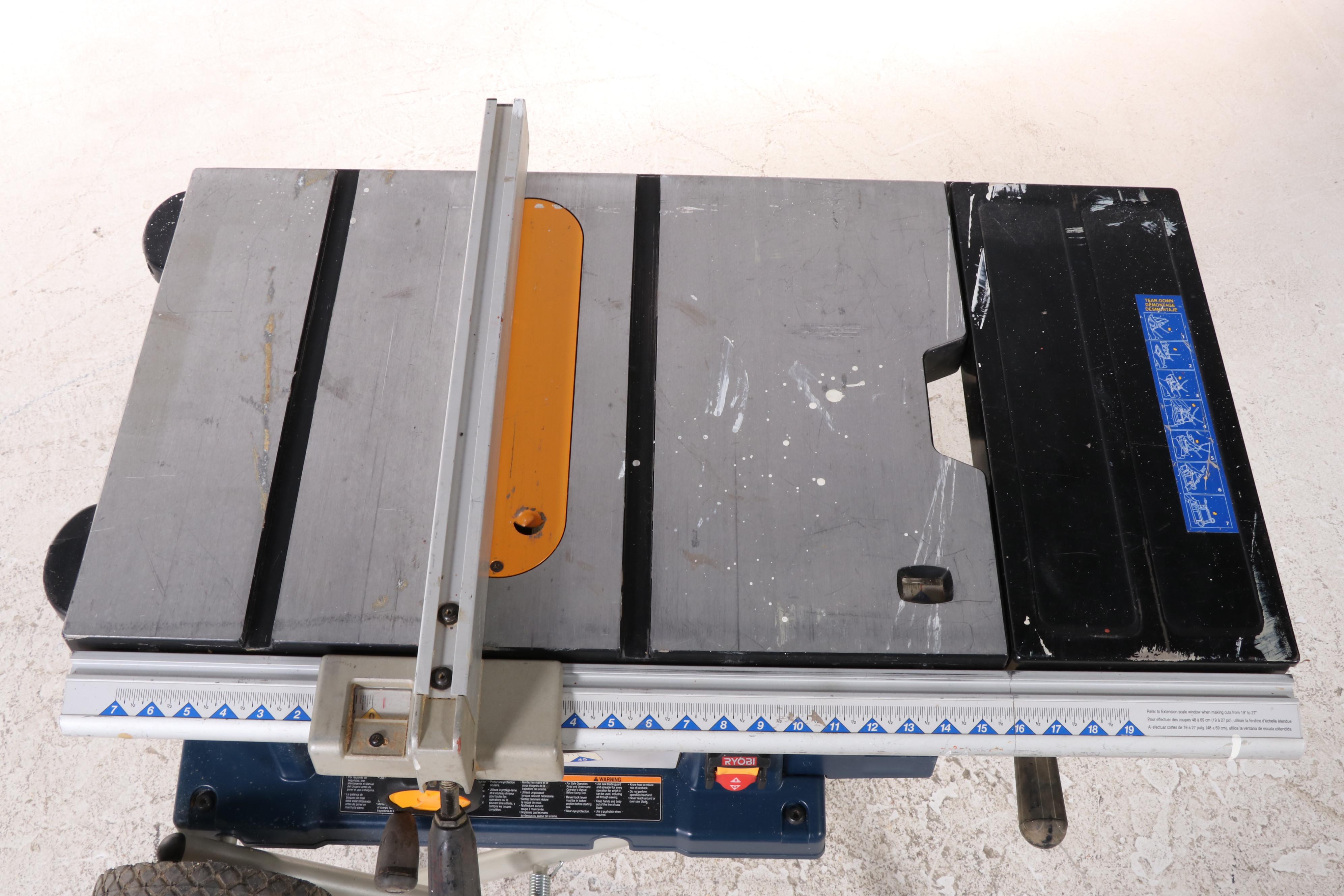 Ryobi 10" Portable Table Saw With Portable Stand