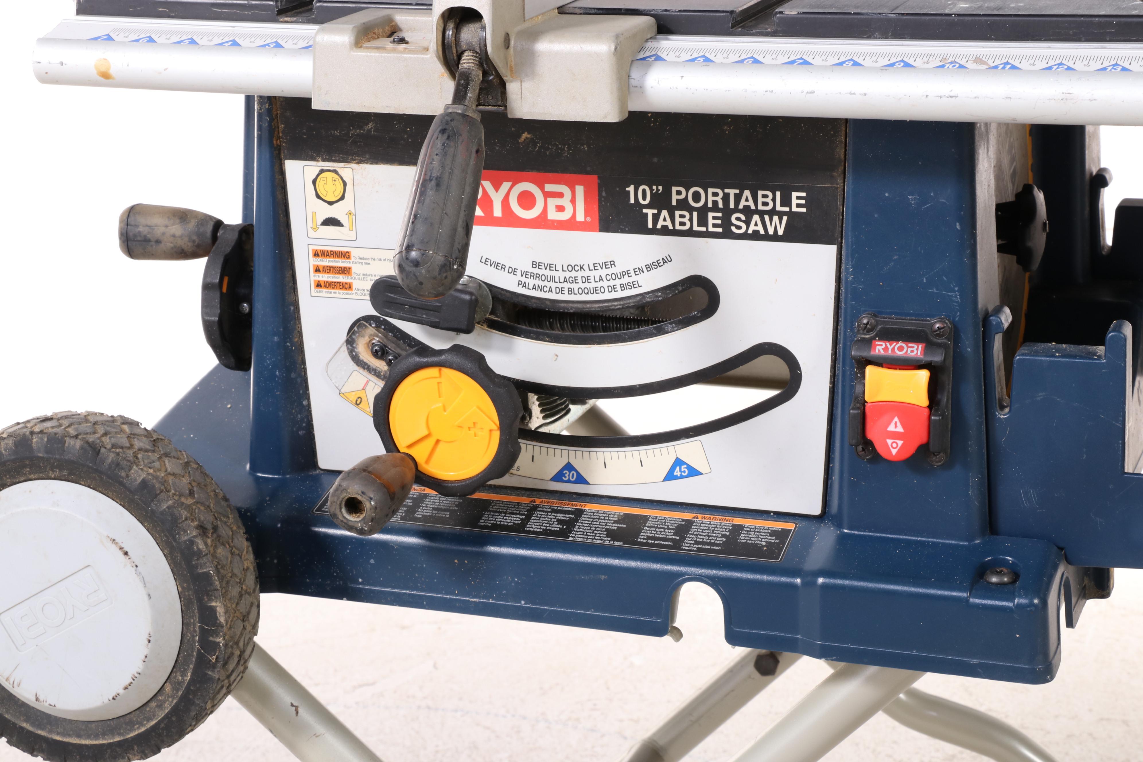 Ryobi 10" Portable Table Saw With Portable Stand