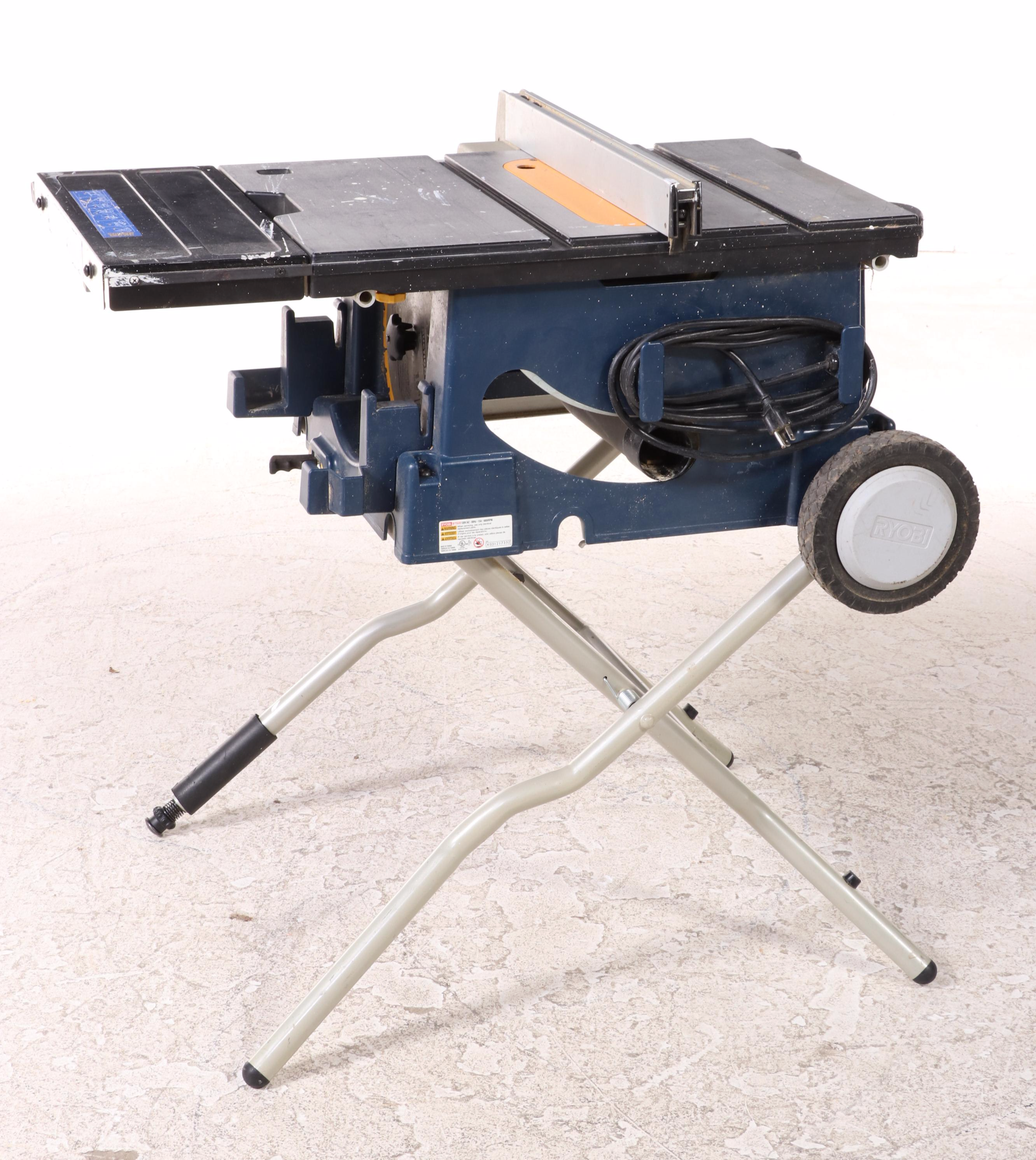 Ryobi 10" Portable Table Saw With Portable Stand