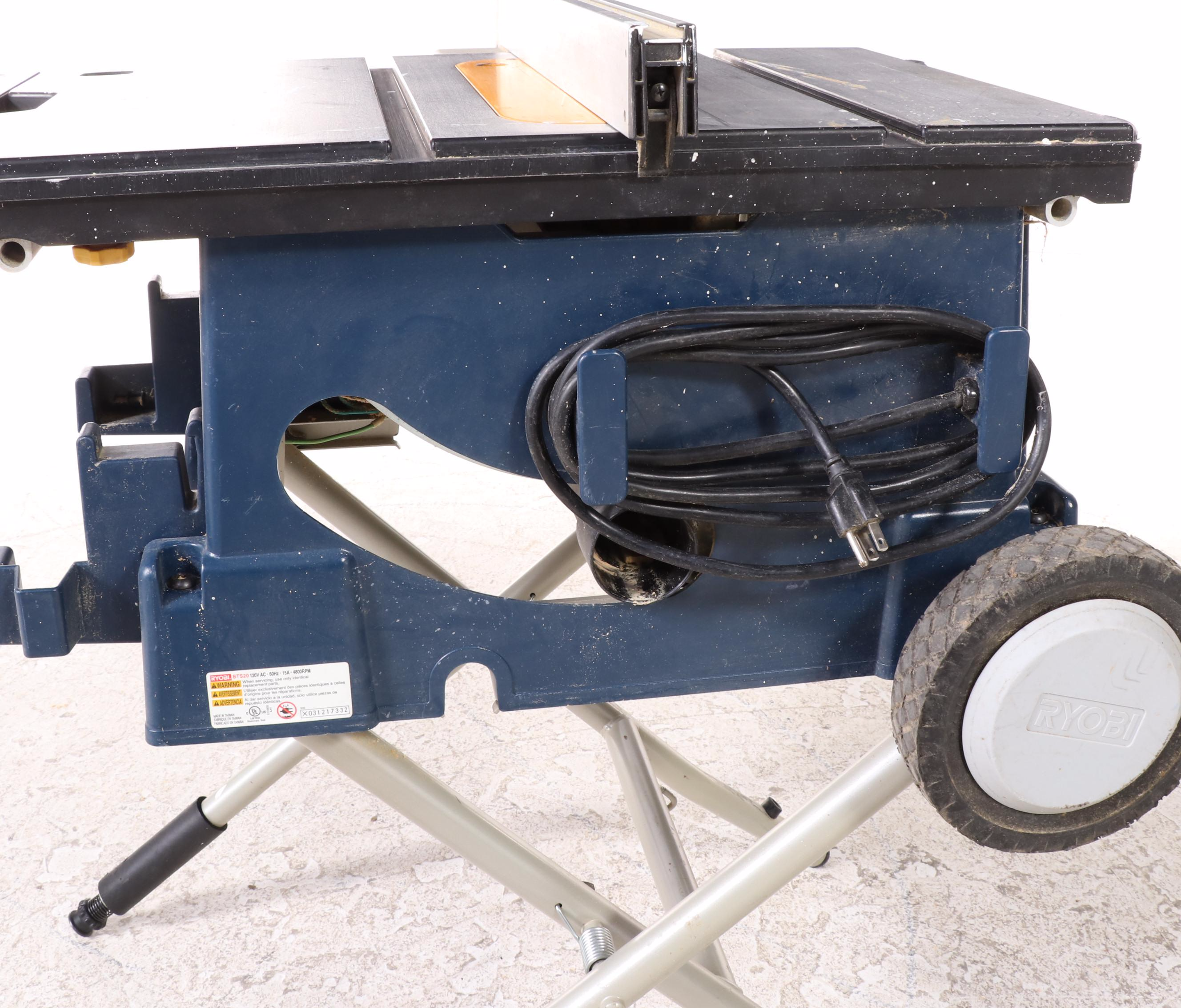 Ryobi 10" Portable Table Saw With Portable Stand