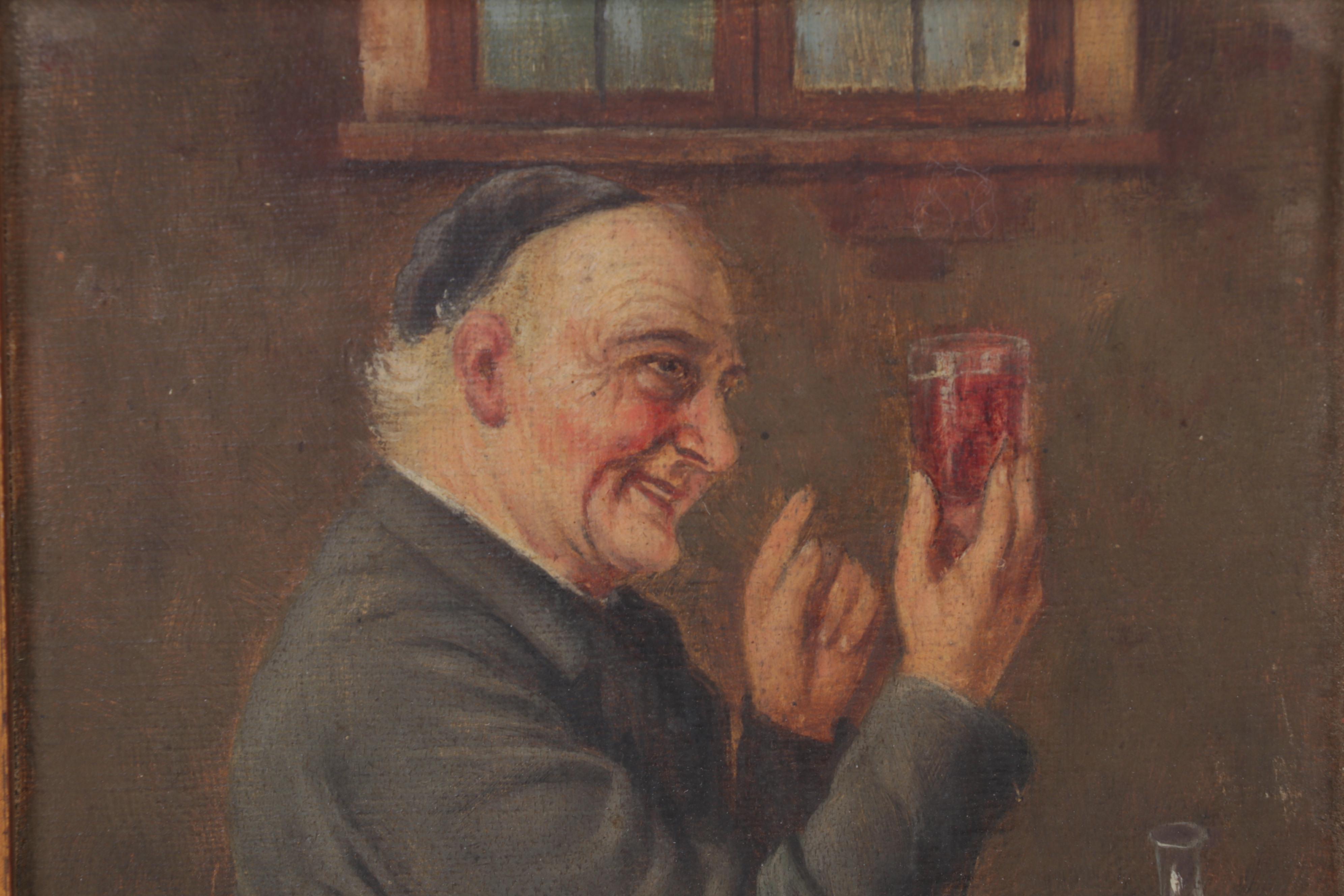 Bavarian Portrait Oil Paintings of Seated Men, Circa 1920