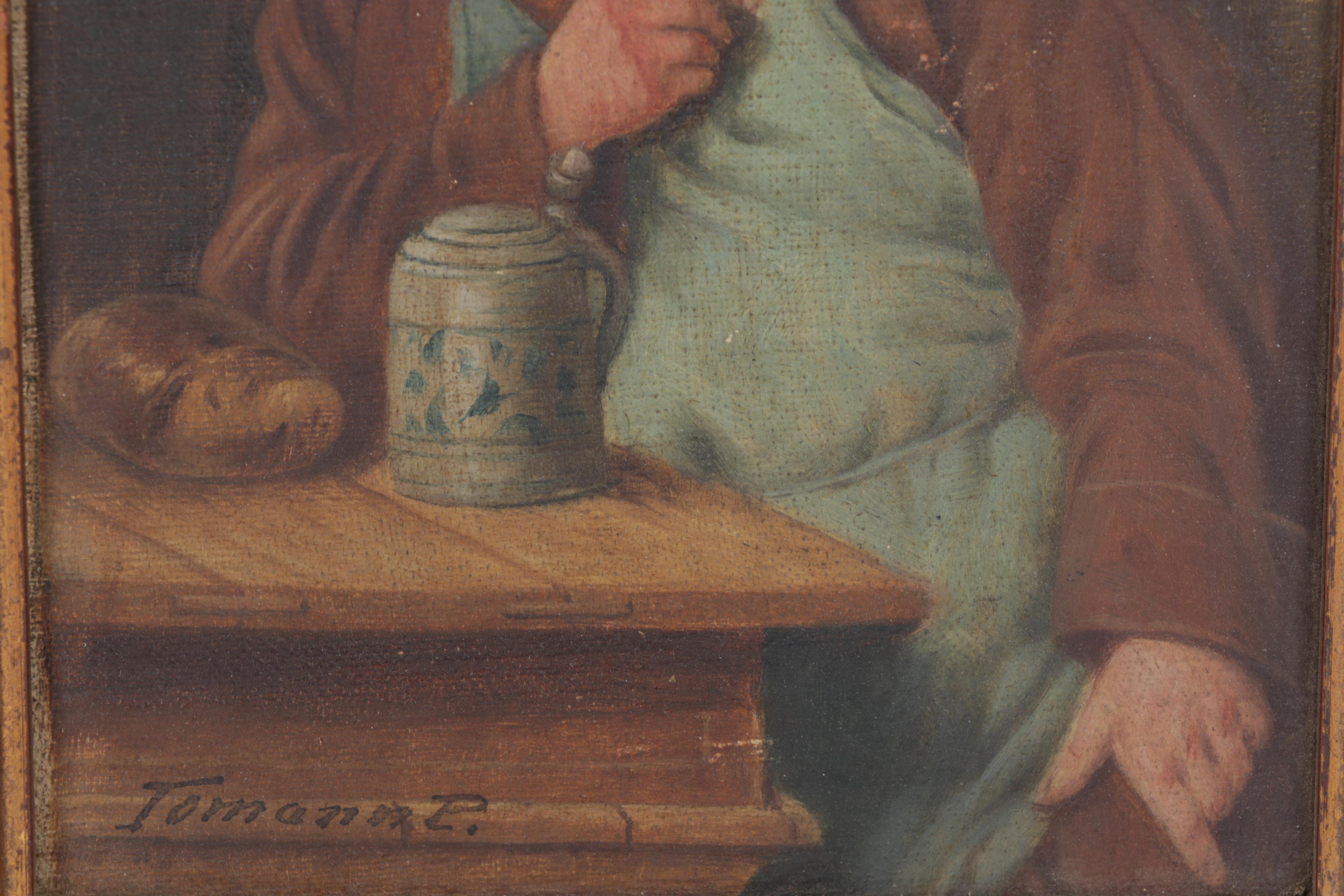 Bavarian Portrait Oil Paintings of Seated Men, Circa 1920