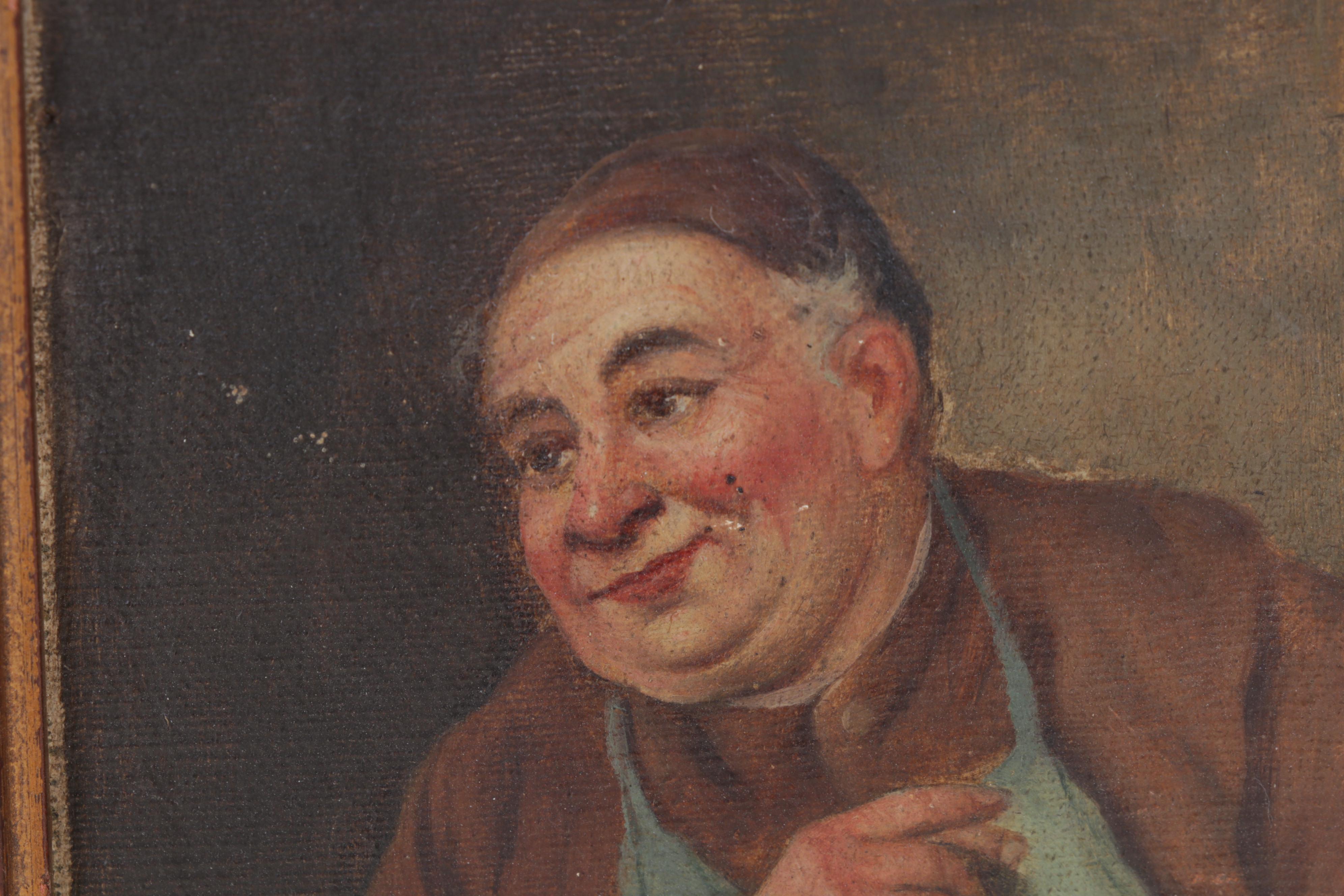 Bavarian Portrait Oil Paintings of Seated Men, Circa 1920