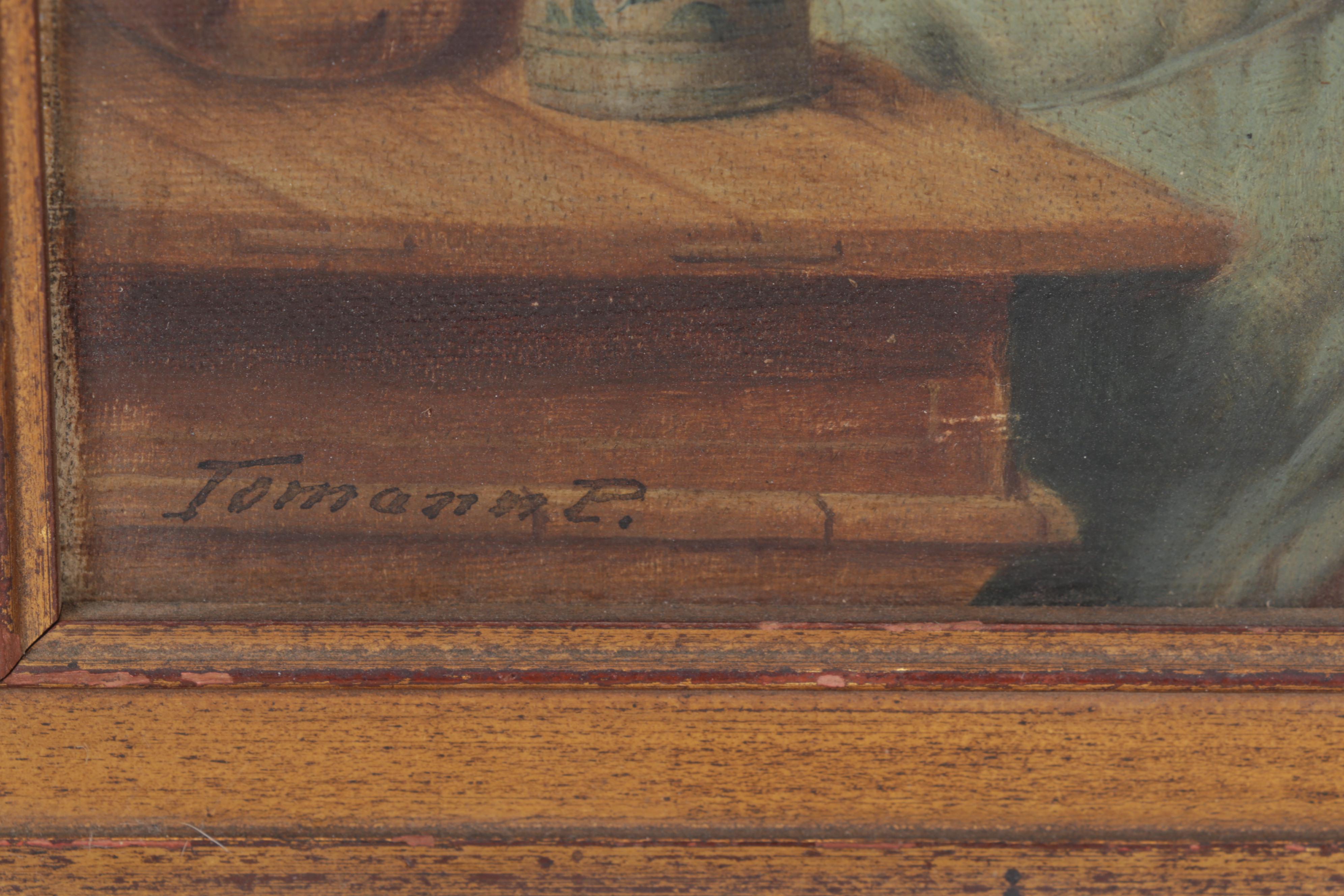 Bavarian Portrait Oil Paintings of Seated Men, Circa 1920