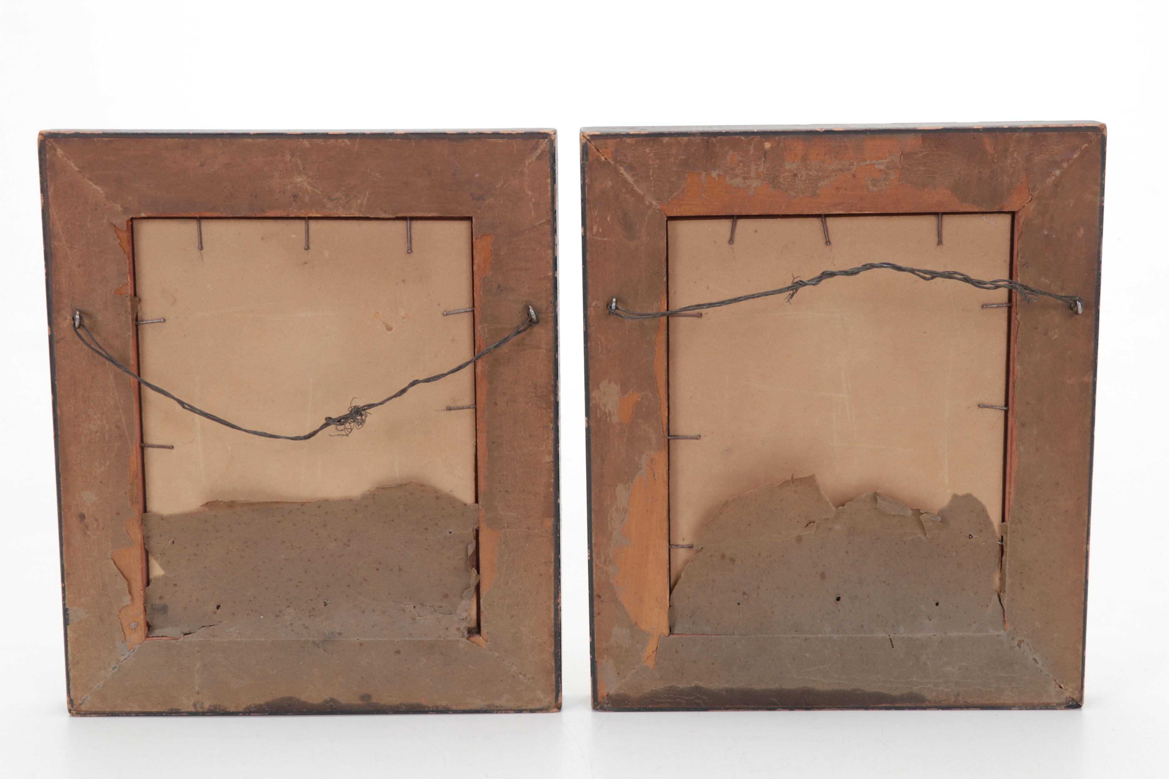 Bavarian Portrait Oil Paintings of Seated Men, Circa 1920