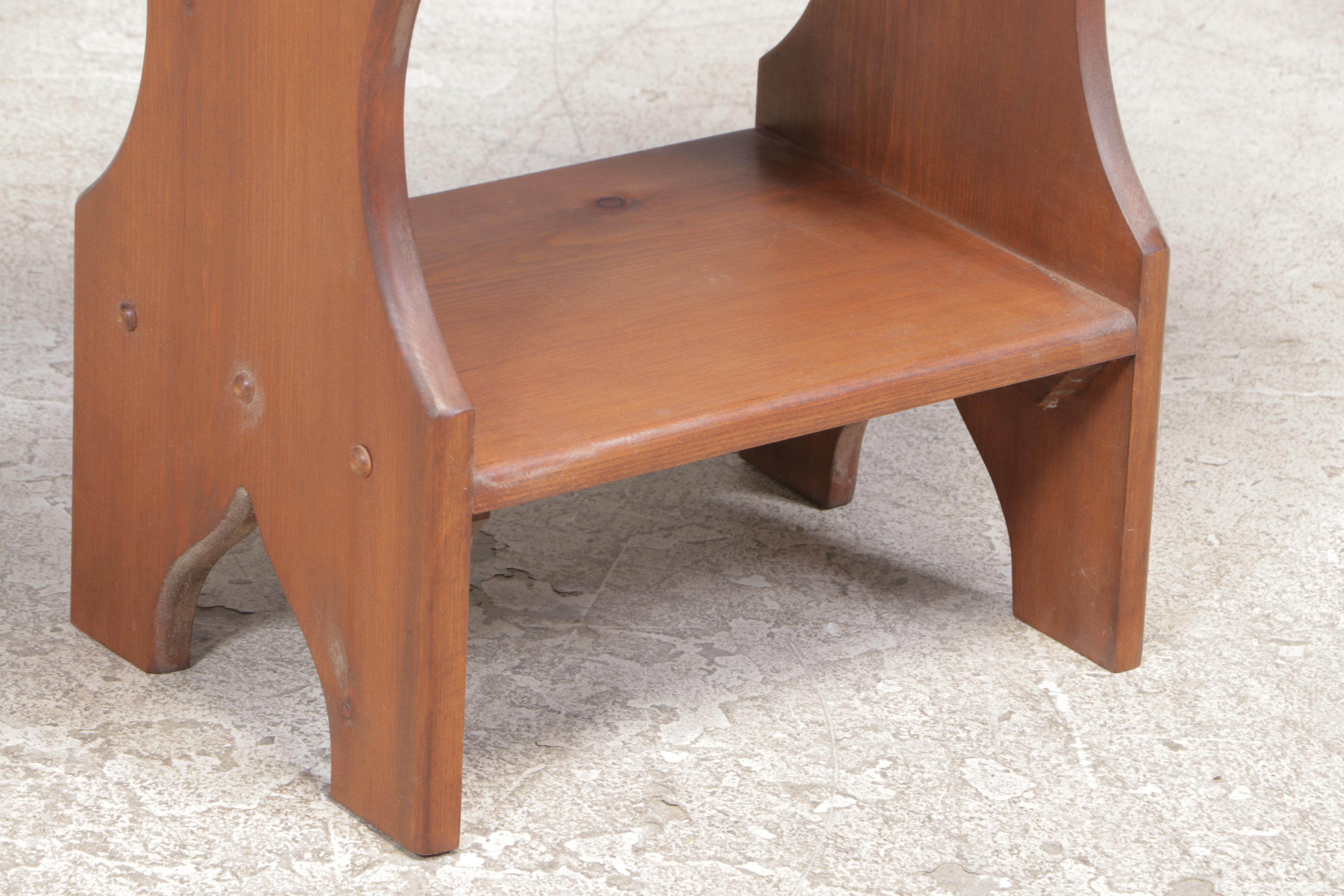 Three American Primitive Style Pine Side Tables, Late 20th Century