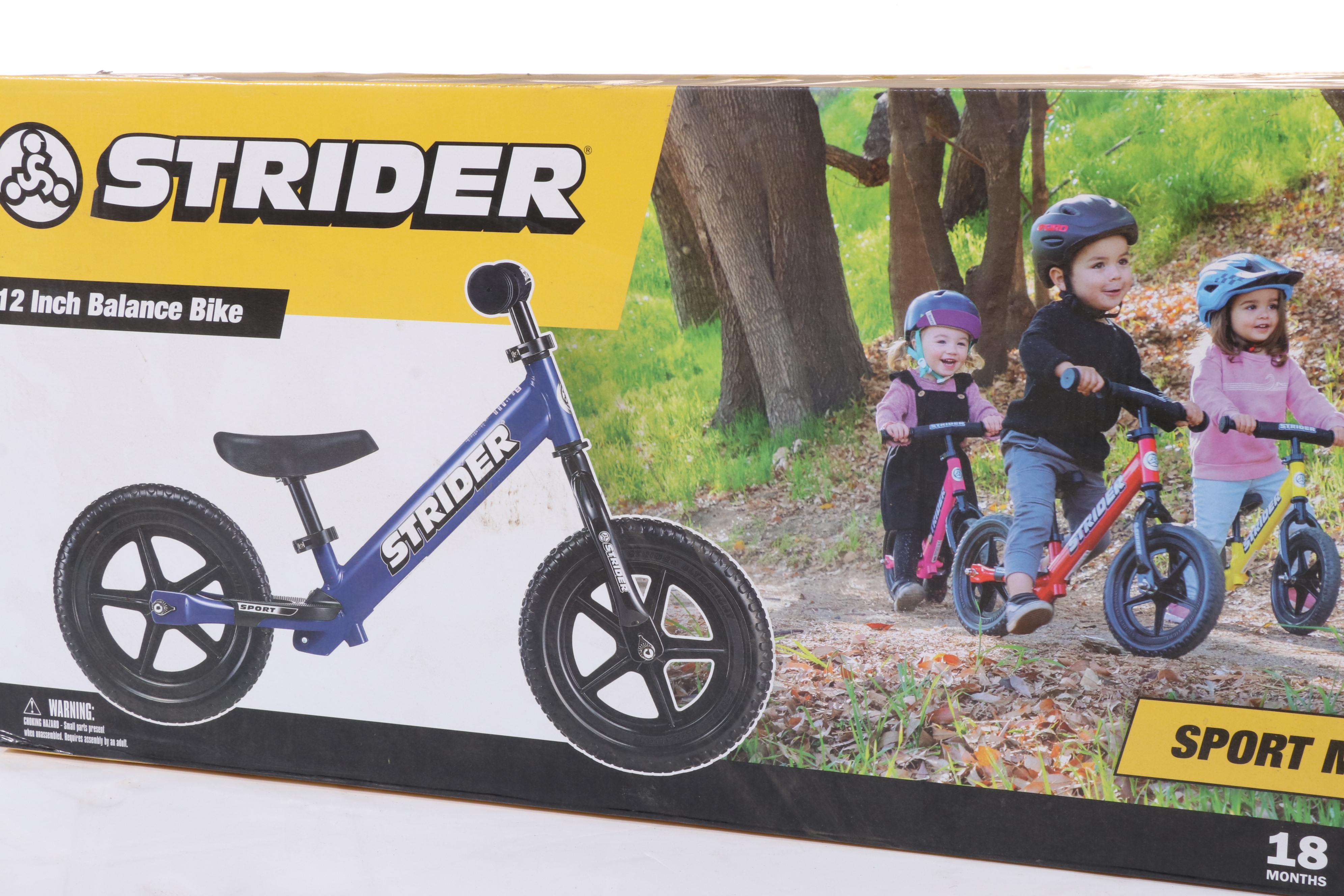 Strider Sport 12" Kids' Balance Bike in Blue