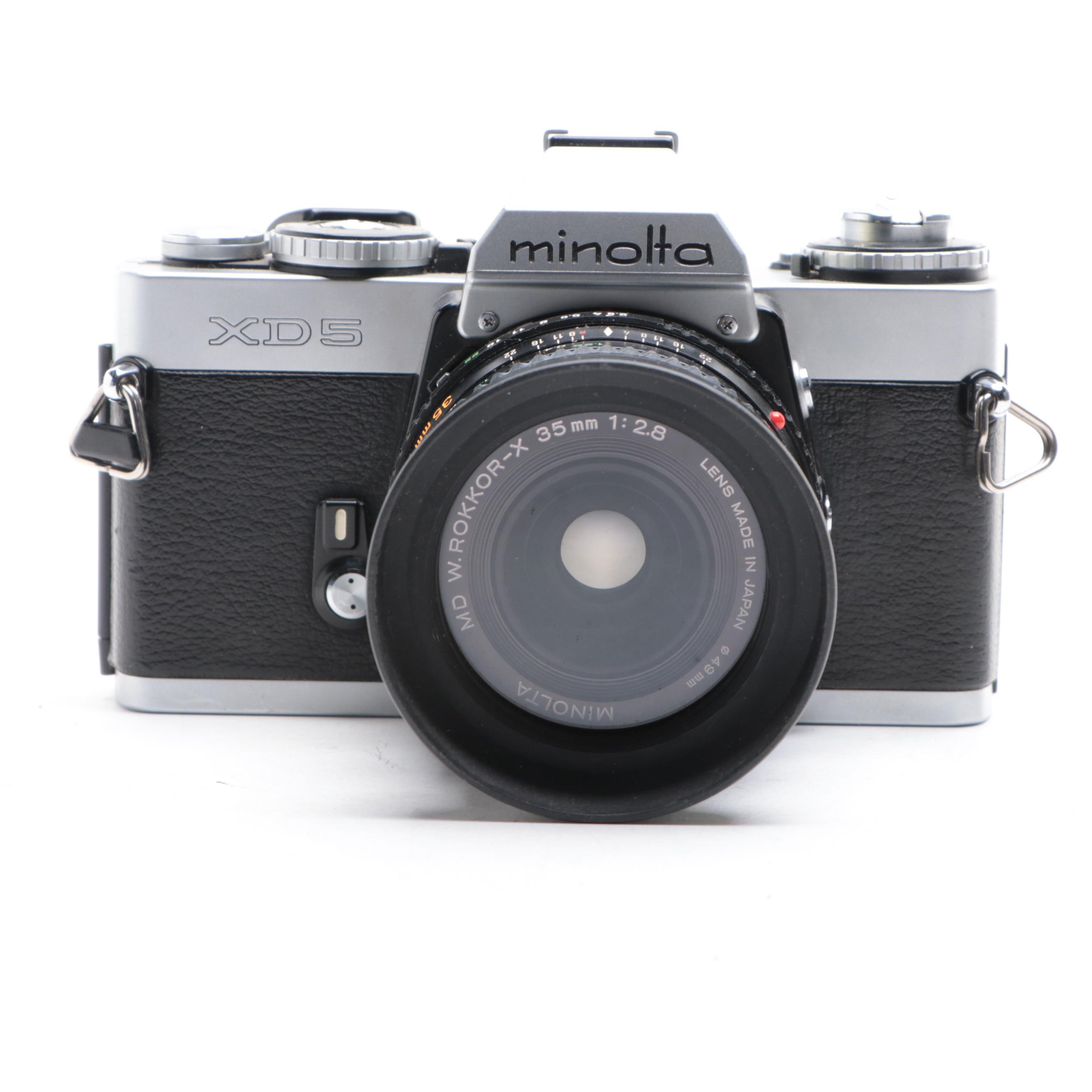 Minolta XE-7 and XD-5 35 mm SLR Cameras, Mid to Late 20th Century