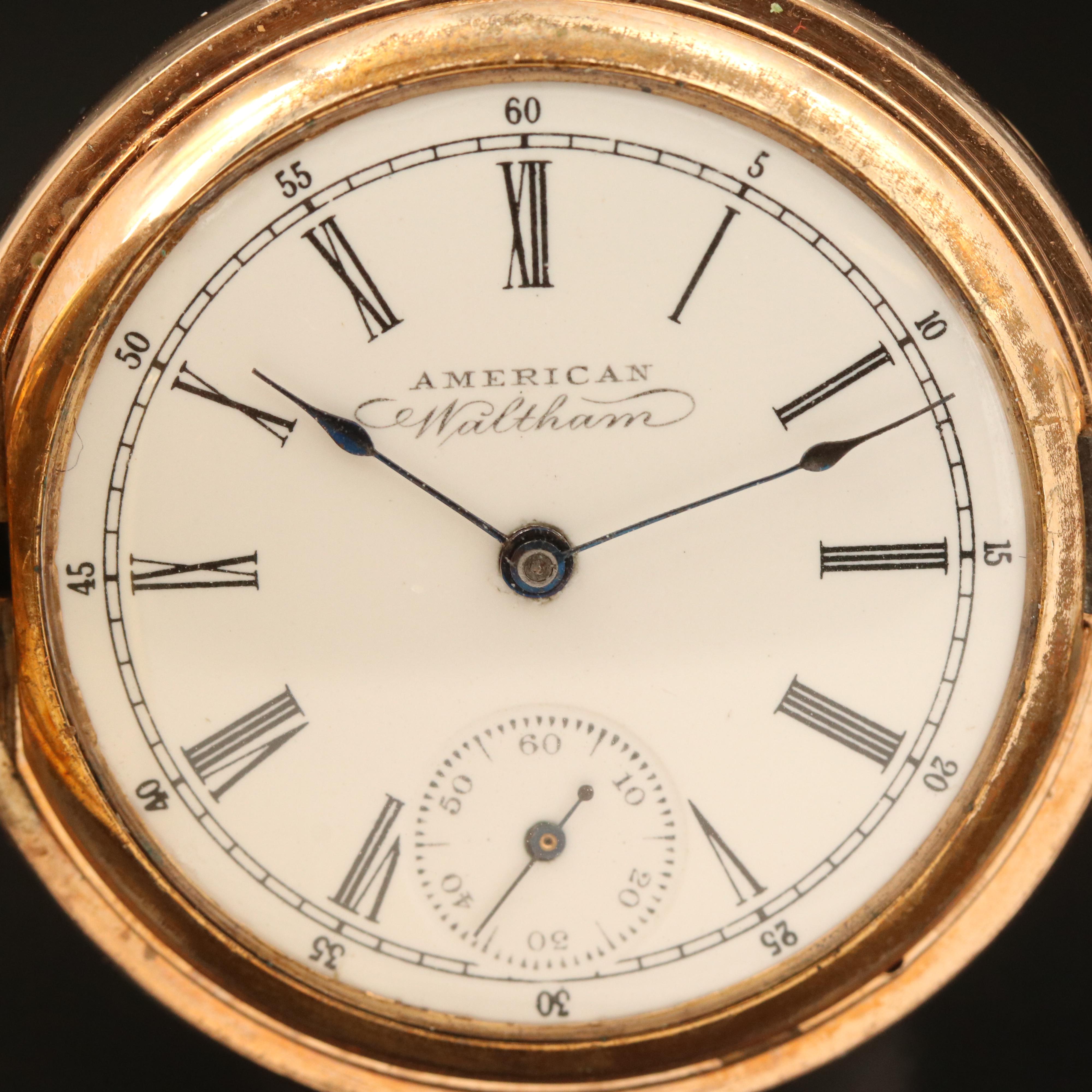 1899 American Waltham Gold-Filled Hunter Case Pocket Watch