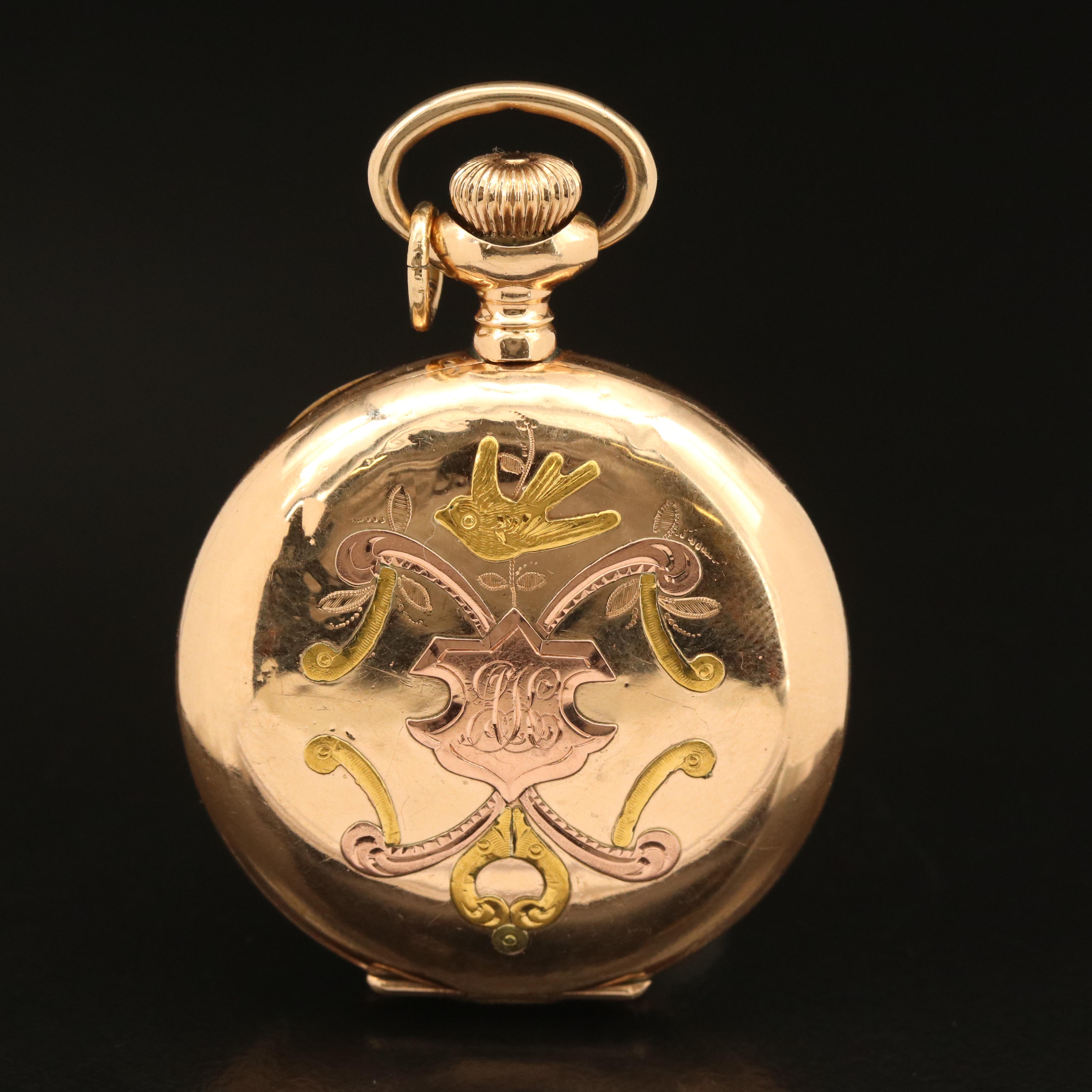 1899 American Waltham Gold-Filled Hunter Case Pocket Watch