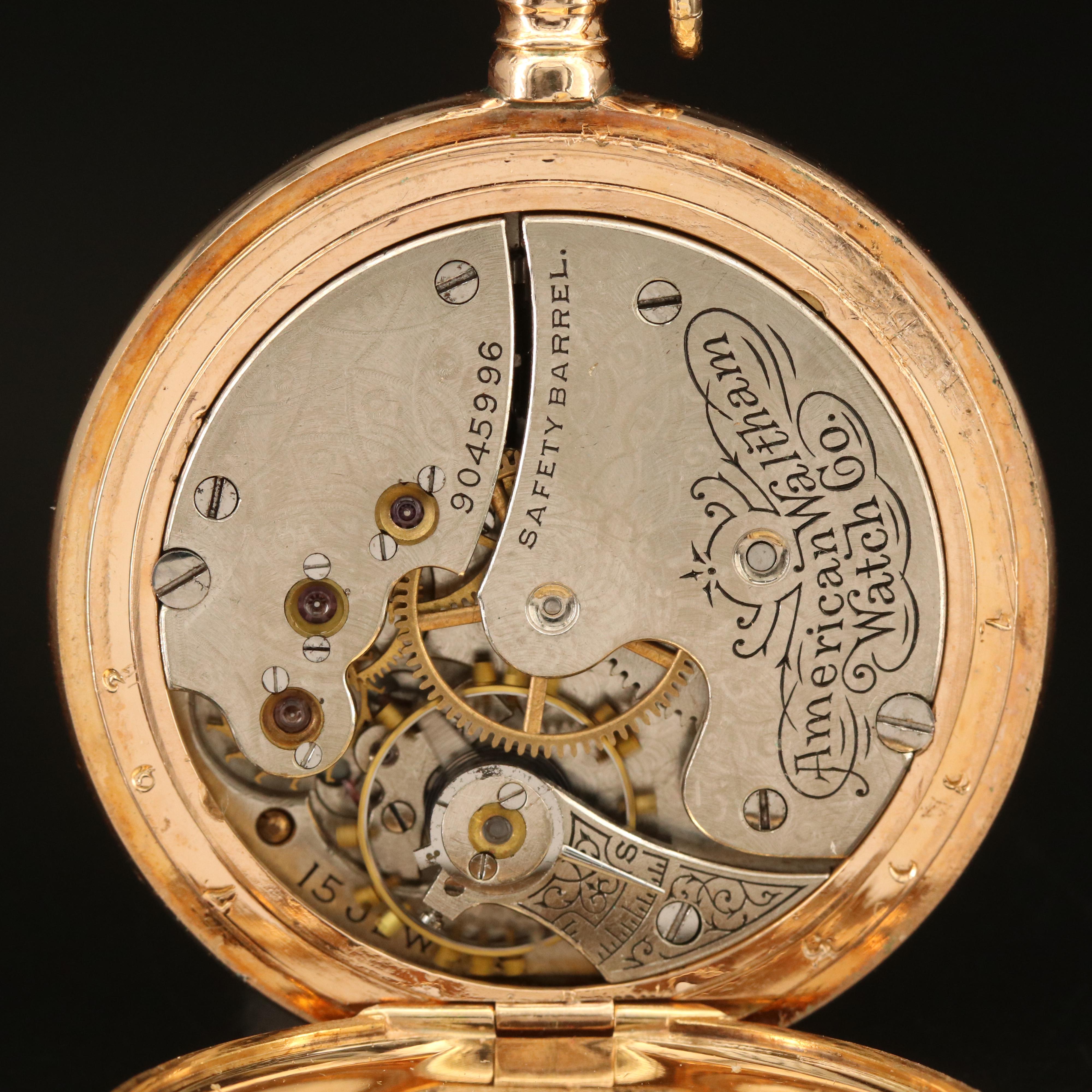 1899 American Waltham Gold-Filled Hunter Case Pocket Watch