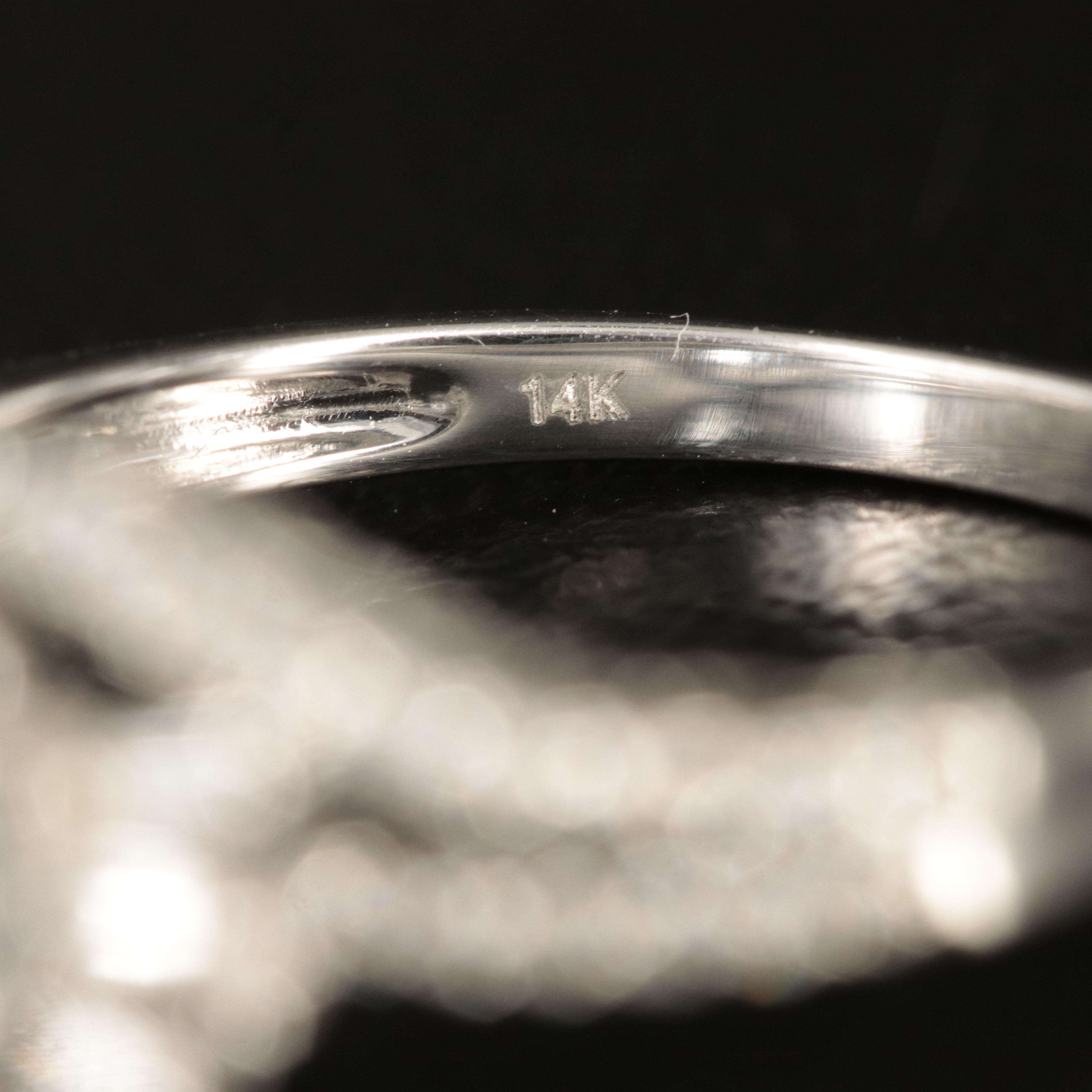 14K Aquamarine and Diamond Ring