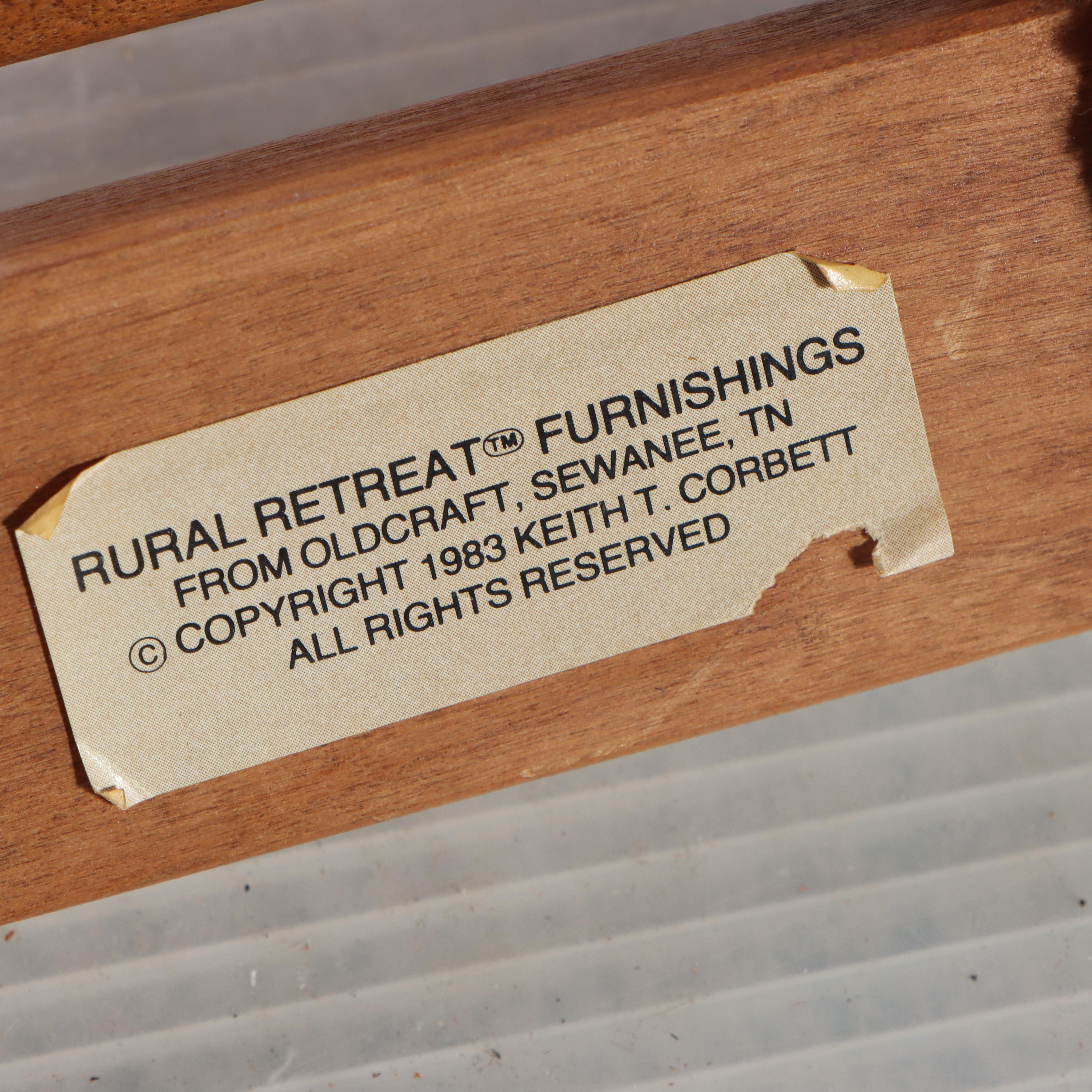 Rural Retreat Furnishings Slatted Wood Folding Luggage Rack, Late 20th Century