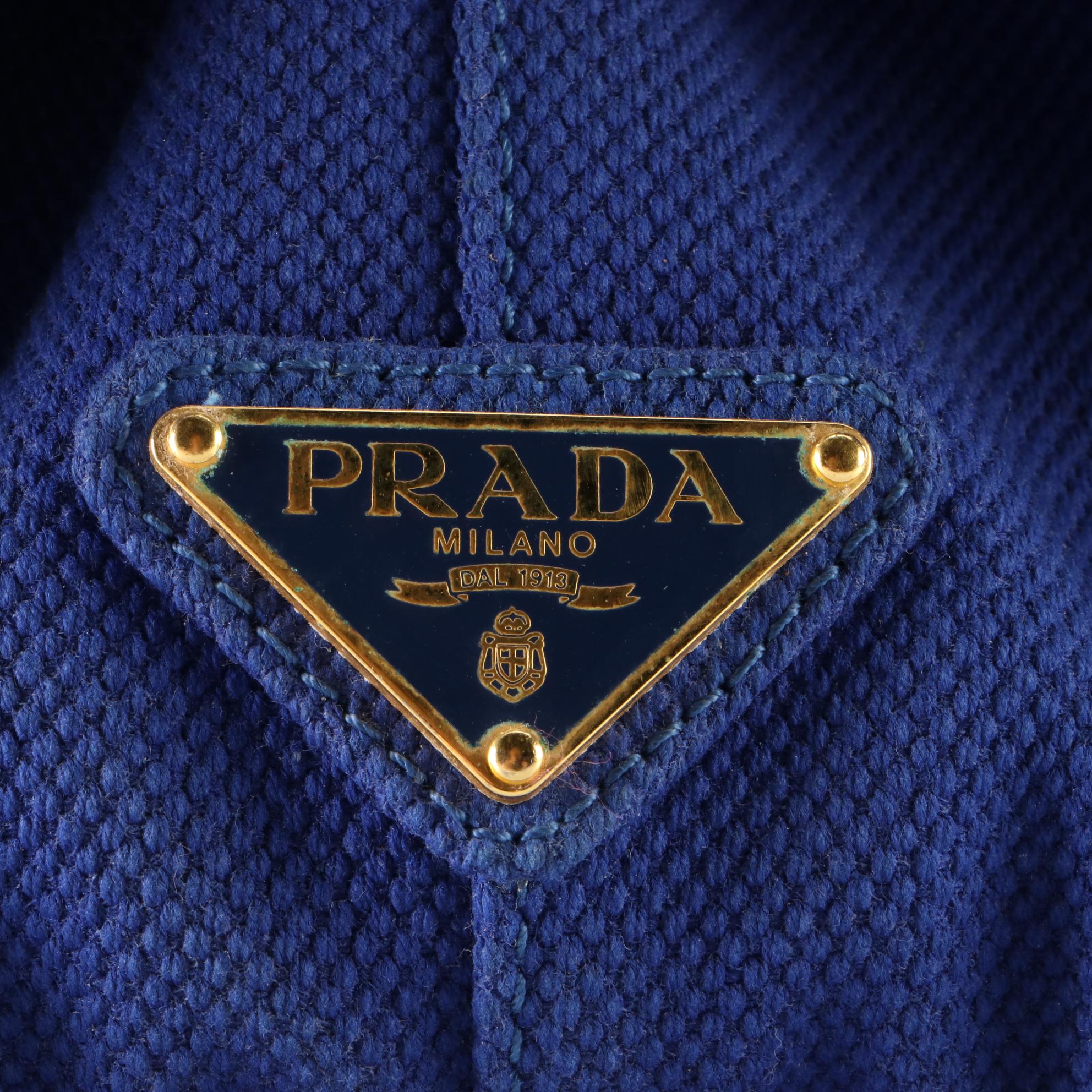 Prada Giardiniera Tote Bag in Logo Print Canvas