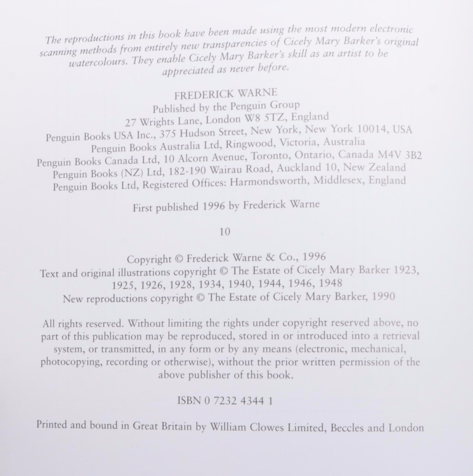 "The Complete Book of the Flower Fairies" by Cicely Mary Barker, 1996