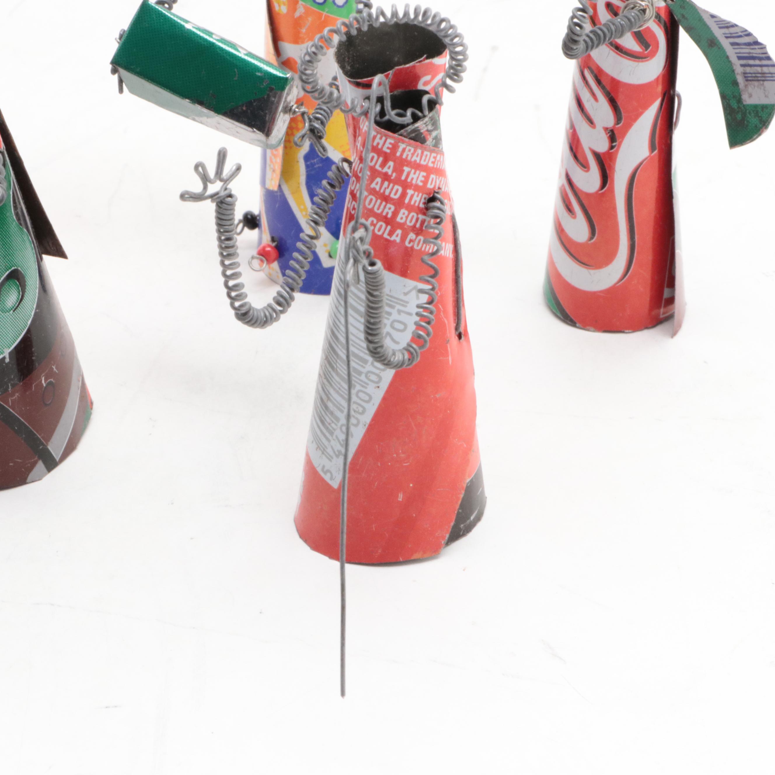 South African Recycled Metal Christmas Nativity Figurines