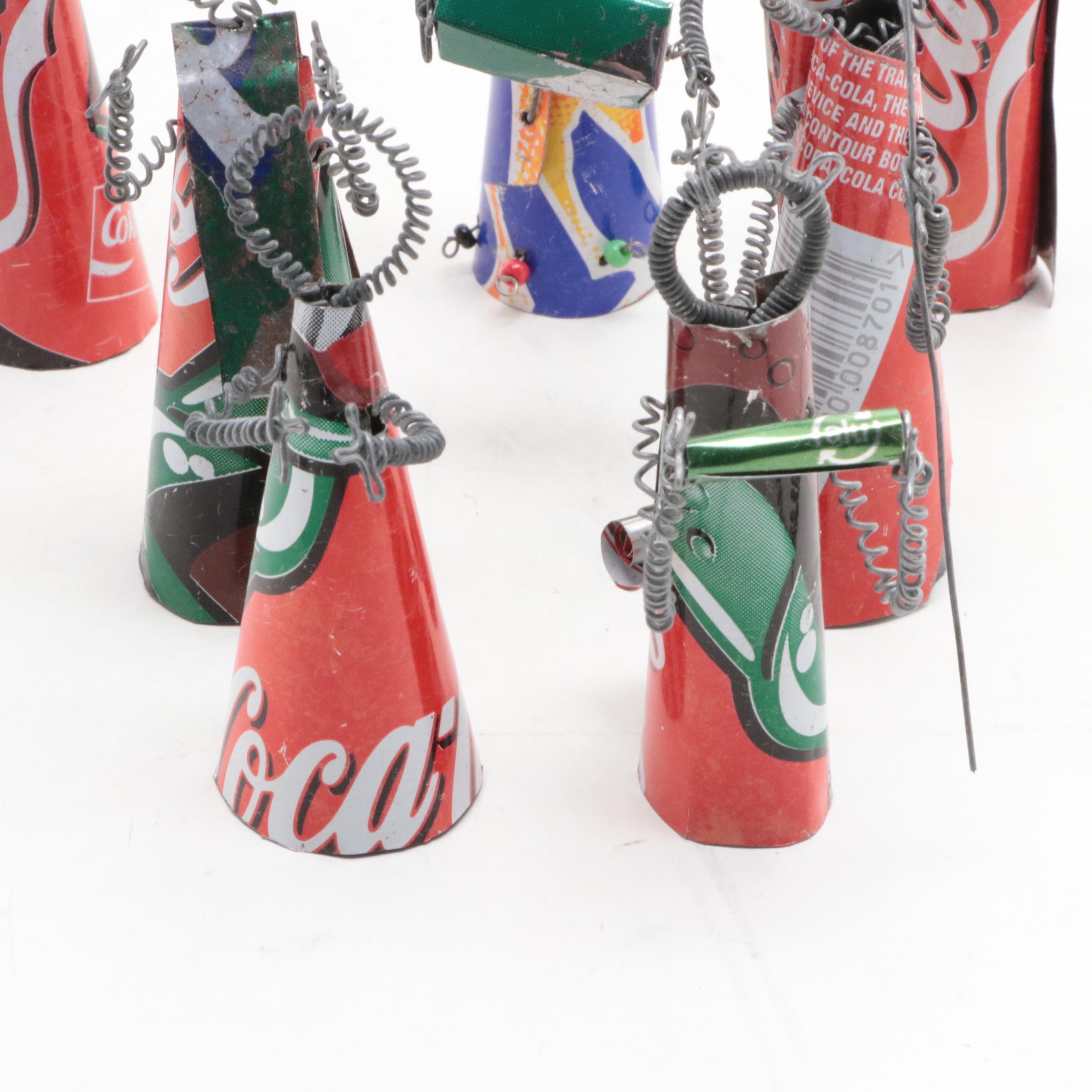 South African Recycled Metal Christmas Nativity Figurines