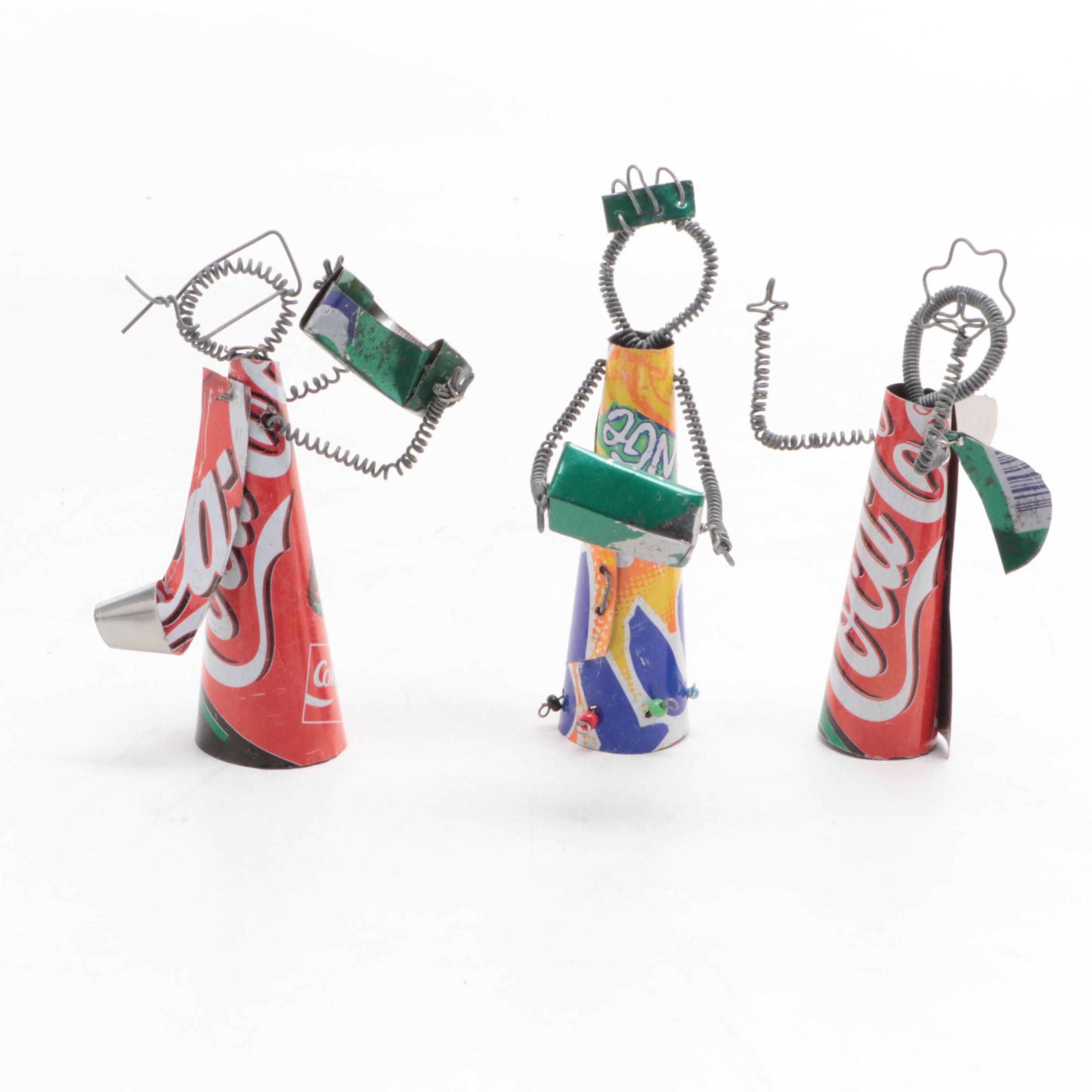 South African Recycled Metal Christmas Nativity Figurines