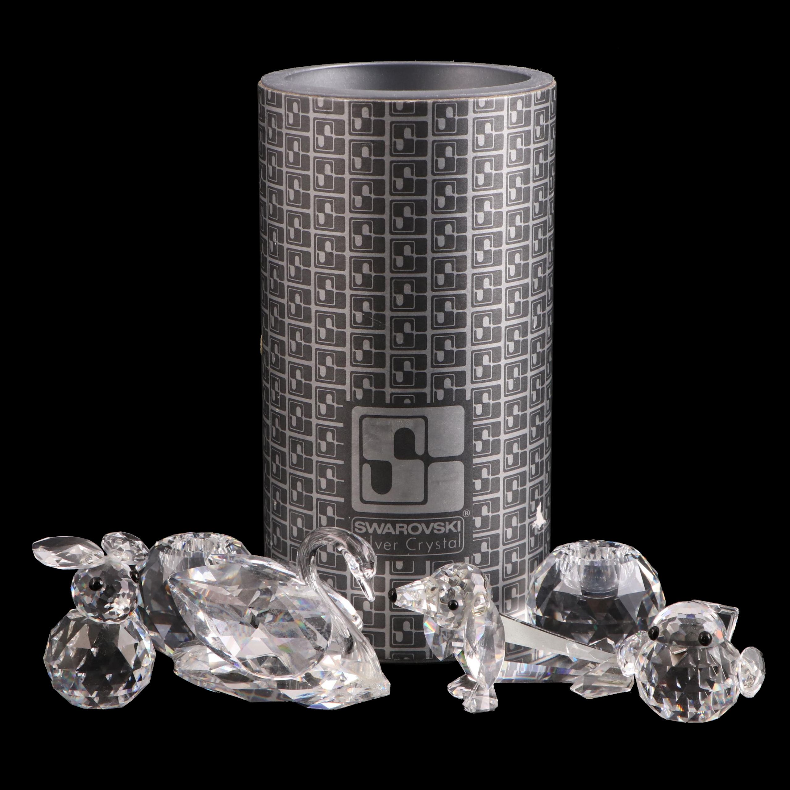 Swarovski Crystal Candle Holders and Animal Figurines