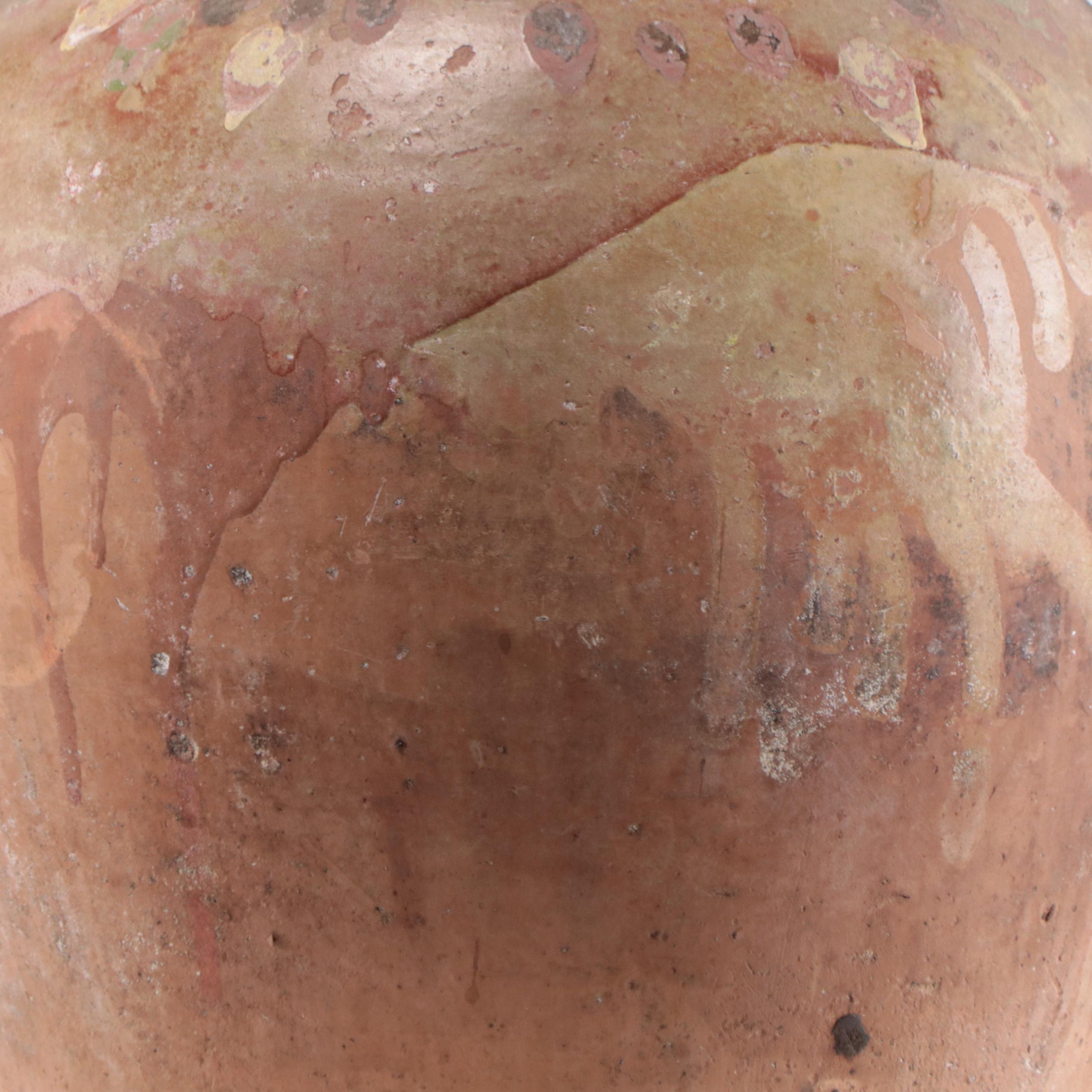 Turkish Çanakkale Earthenware Storage Amphora Jar, Early 20th Century